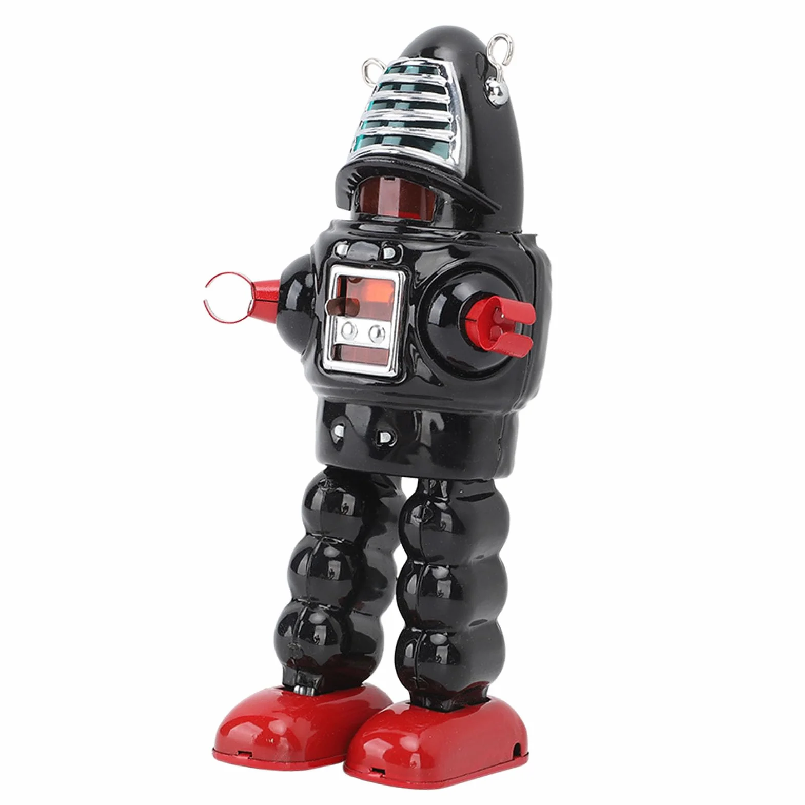 Juguete de Esgrima Robot de Mecanismo Preciso para Adultos con Piedras Intermitentes para Colección y Decoración, Material Hojalata (Negro)