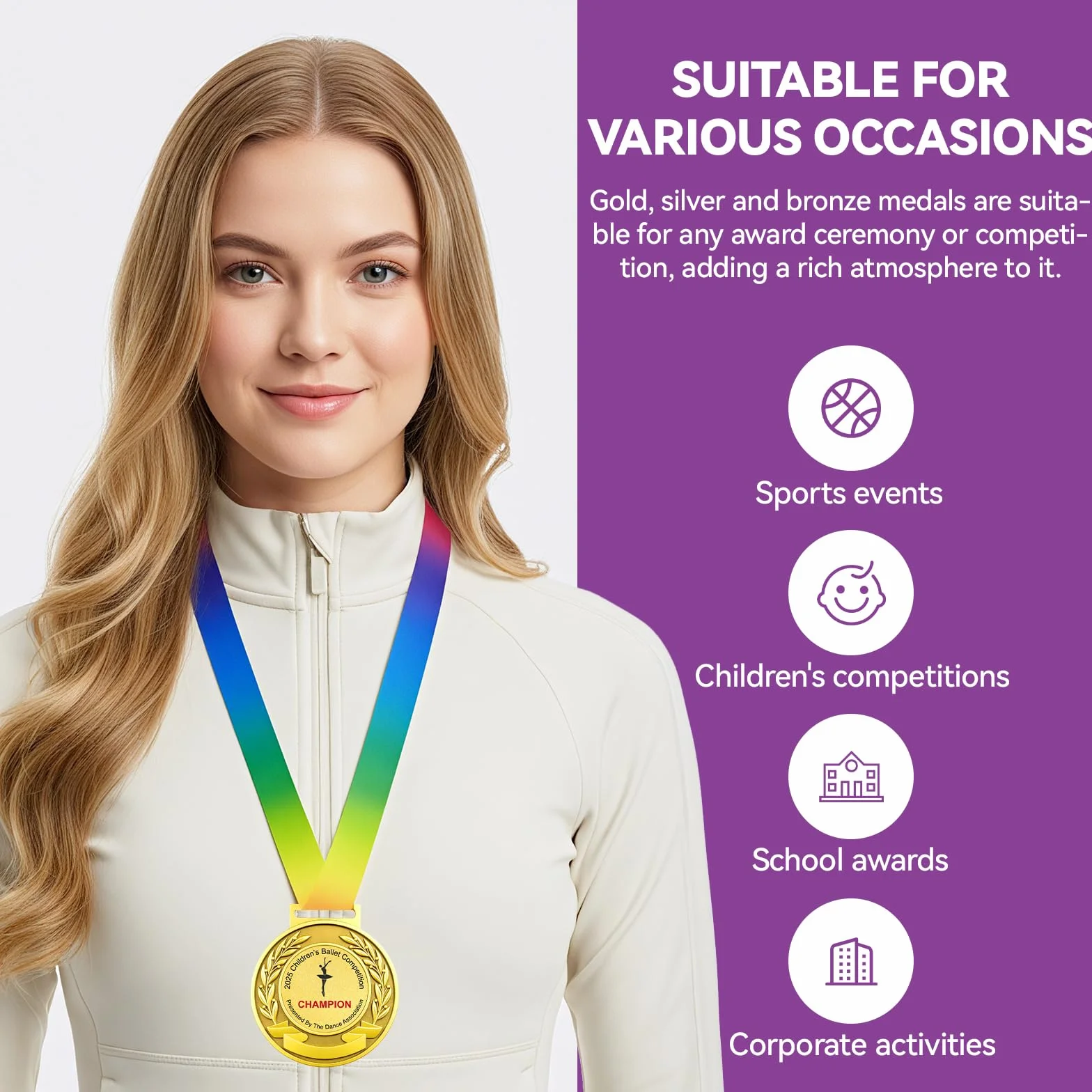 Medallas Personalizadas con Logo o Texto, Ideal para Ceremonias de Premiación