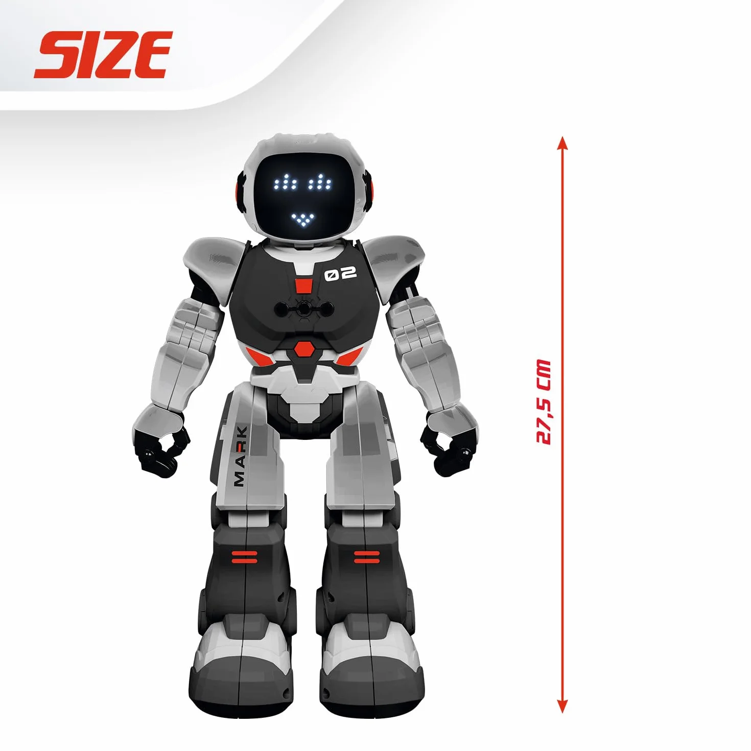 Xtrem Bots - Mark | Robot Juguete | Robot Niños 20 Expresiones Faciales Y Programable | Robots Inteligente Y Teledirigido | Juguetes Niño 5 Años O Más | Robotica para Niños | Regalo Niño 5 Años
