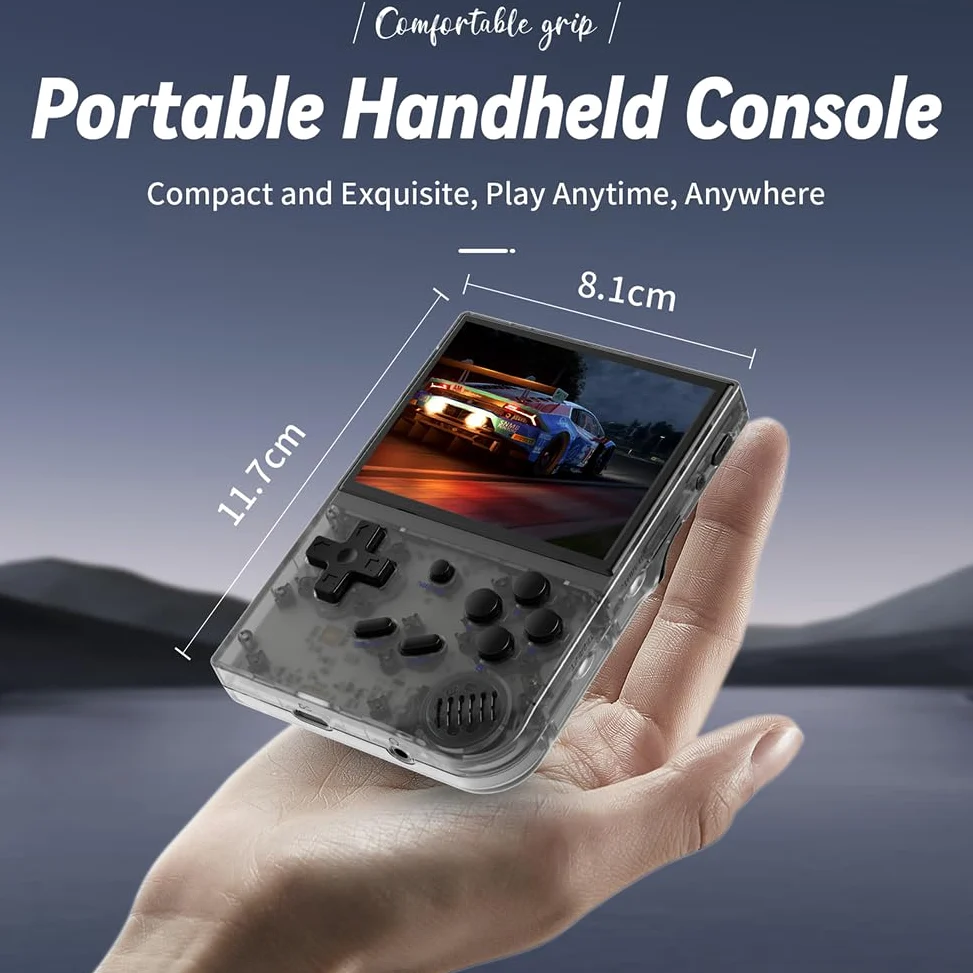 2024 RG35XX - Consola de juegos de mano actualizada, 3.5 pulgadas, 64G/192G, reproductor de juegos de mano retro, compatible con sistema dual Linux y Garlic, soporta salida de TV HDMI 64G