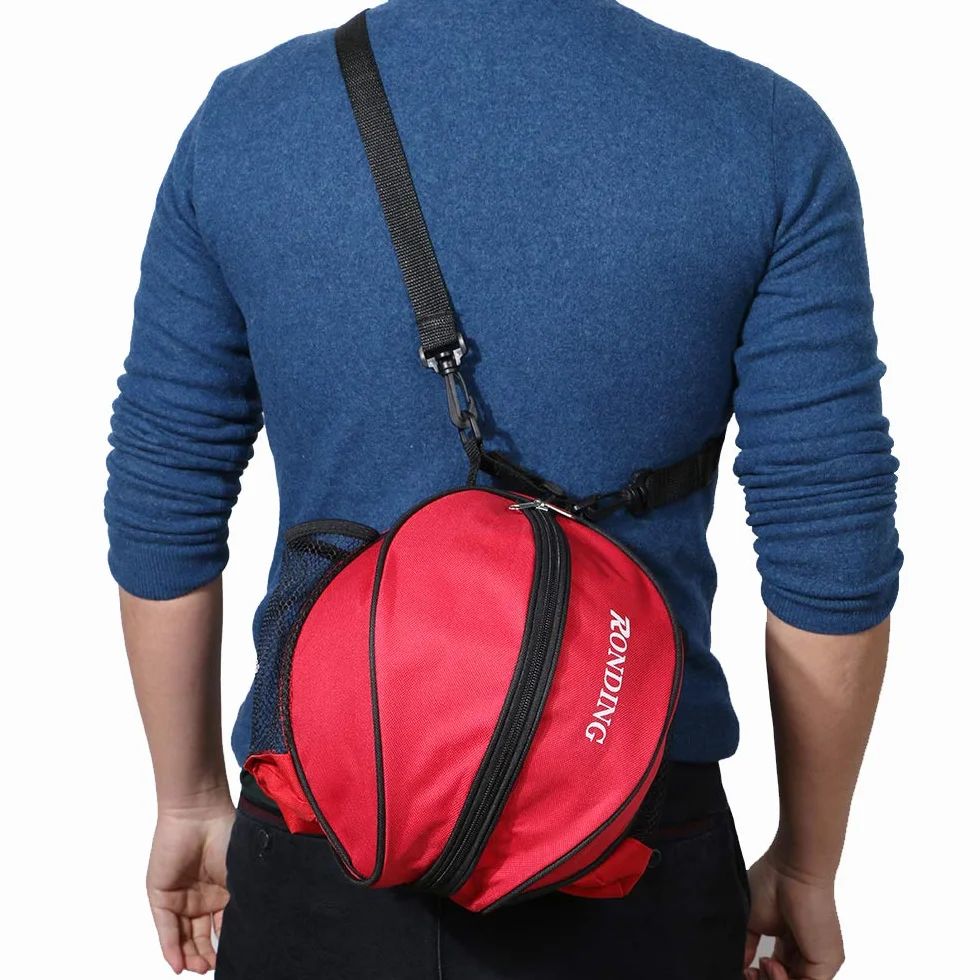 Bolsa de Baloncesto Portátil, Bolsa de Hombro Redonda para Pelotas de Fútbol y Voleibol