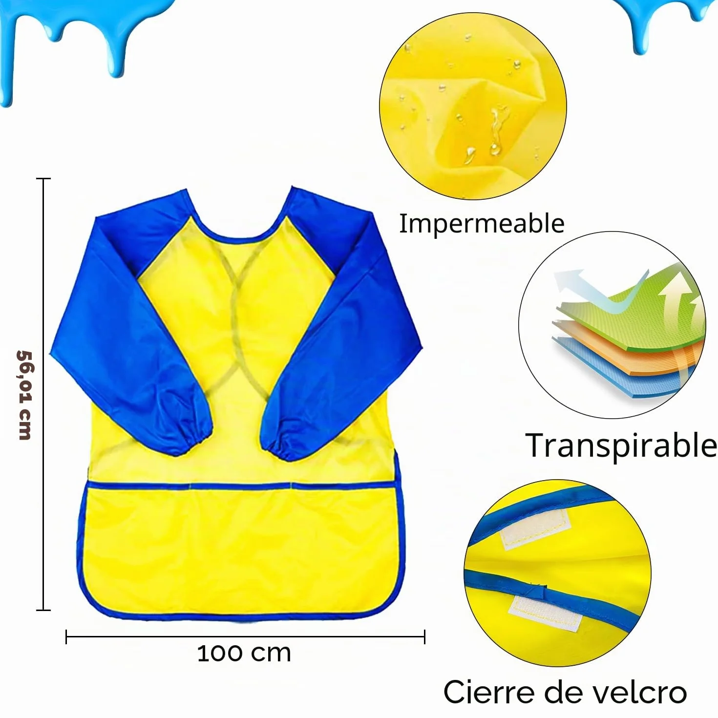 Shuttle Art Pintura de Dedos para Niños, 53 Piezas Kit Pintura Niños, 14 Colores Pintura Dedos Bebe No Toxica, Juego Completo de Herramientas, Pincel, Tampón de Pintura, Esponja, Paleta, Bata