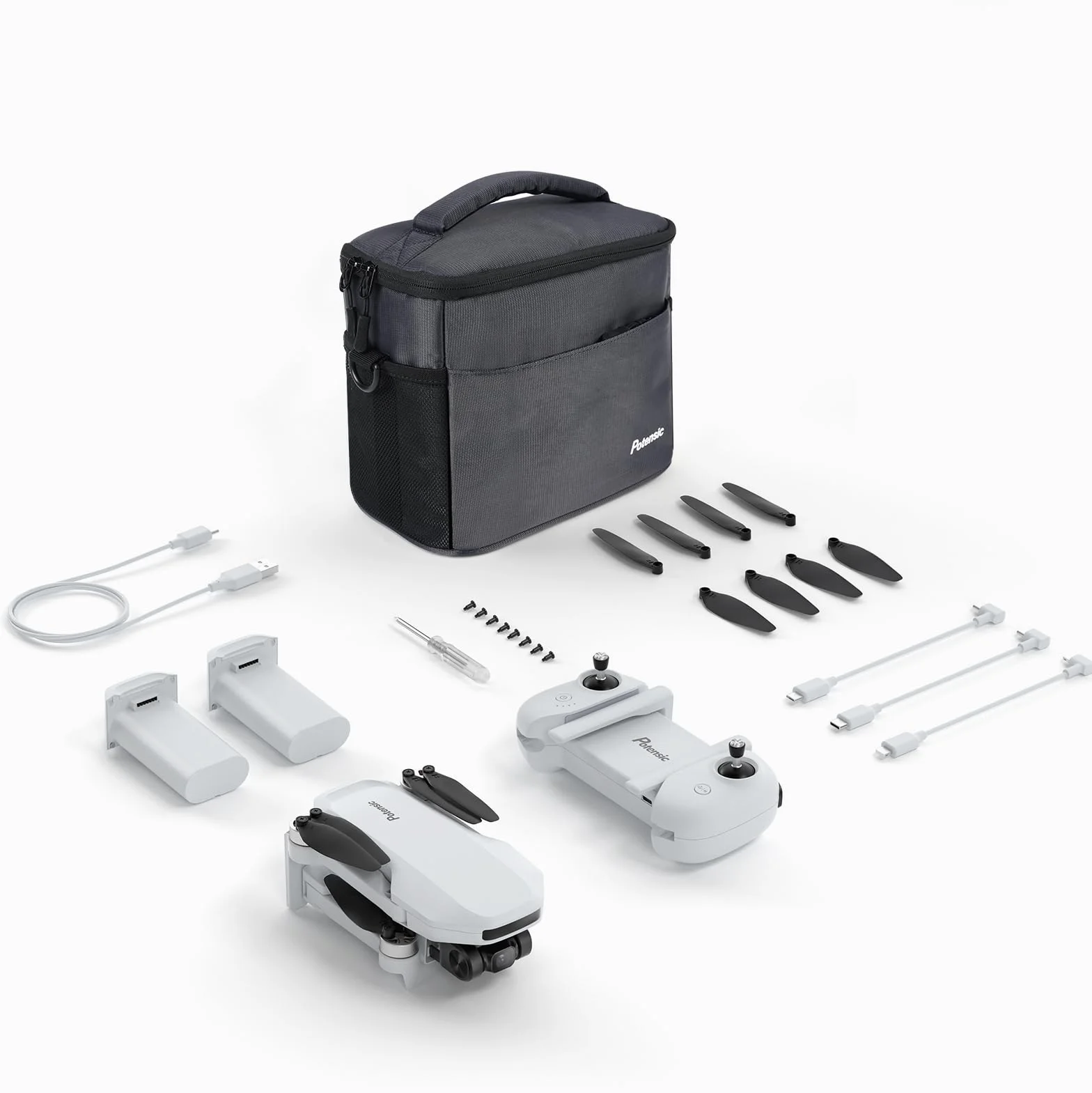 Potensic ATOM SE Combo GPS Drone con Cámara 4K, 62 Mins de Vuelo, Menos de 249g, EIS, Max 4KM Transmisión, Velocidad Max 16m/s, Tecnología ShakeVanish, FPV con Auto-Retorno para Adulto, C0