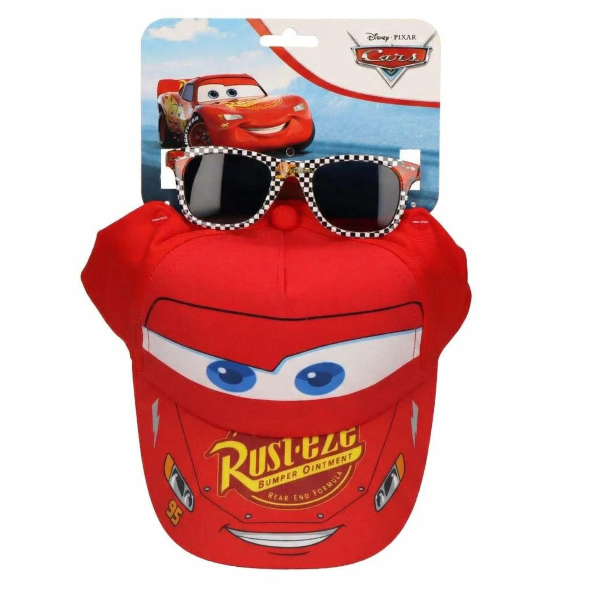 Gorra y Gafas de Sol Cars para Niños y Niñas – Accesorios Infantiles para el Verano, Protege del Sol, Ideal para Playa, Piscina y Actividades al Aire Libre, Diseño Divertido y Cómodo