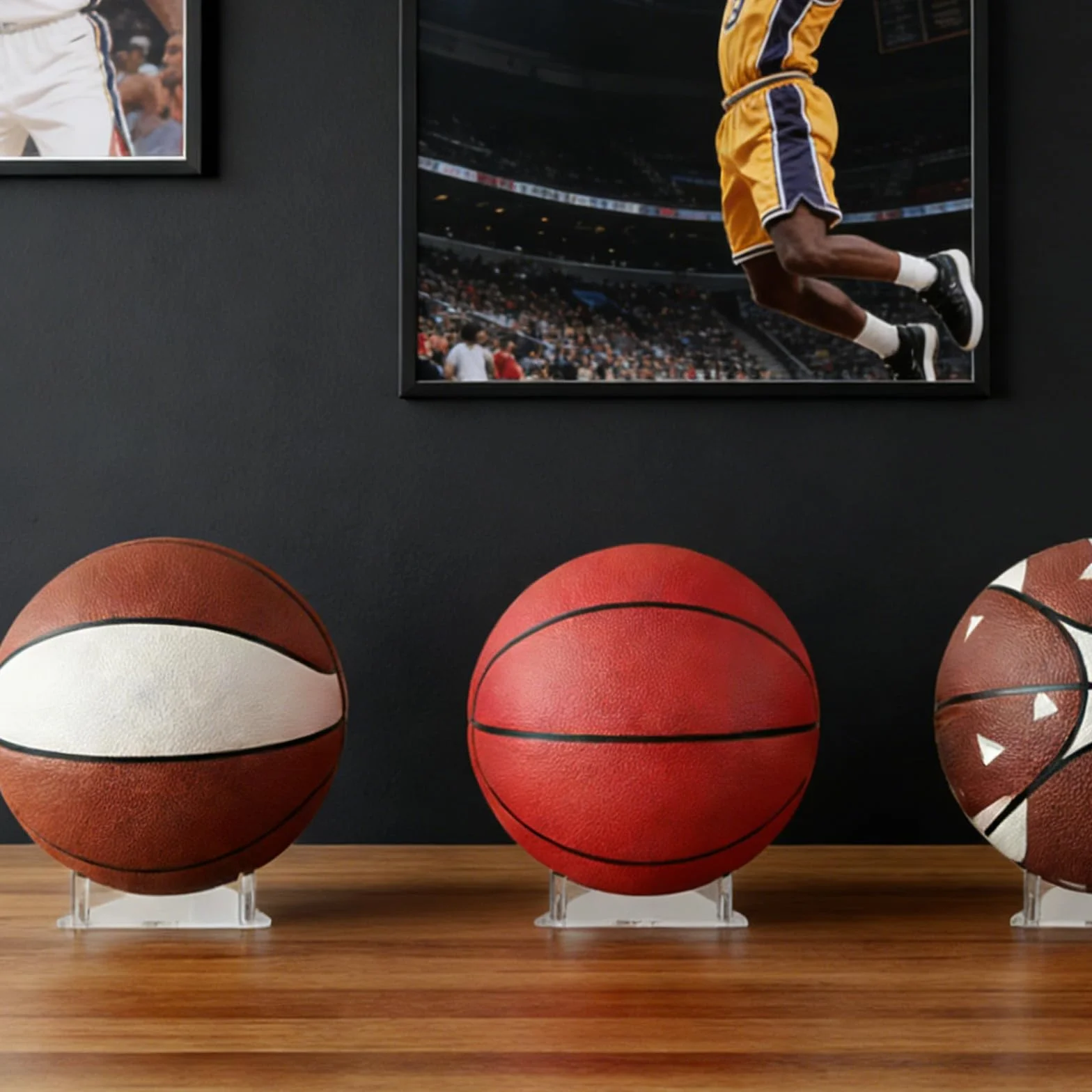 Soporte para pelotas acrílico transparente para voleibol