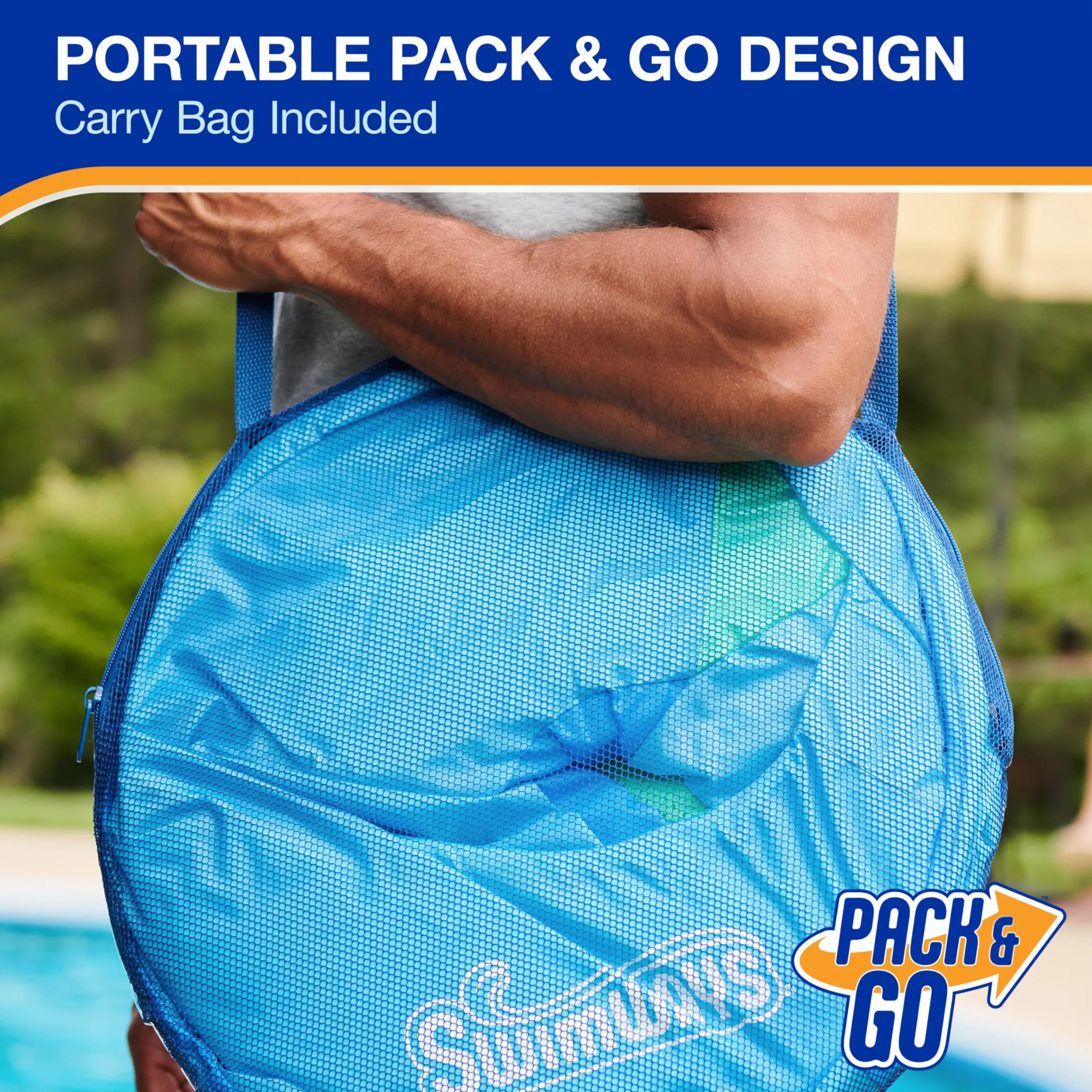 SwimWays Spring Float - Silla reclinable para Piscina con válvula Hyper-Flate, Color Aguamarina