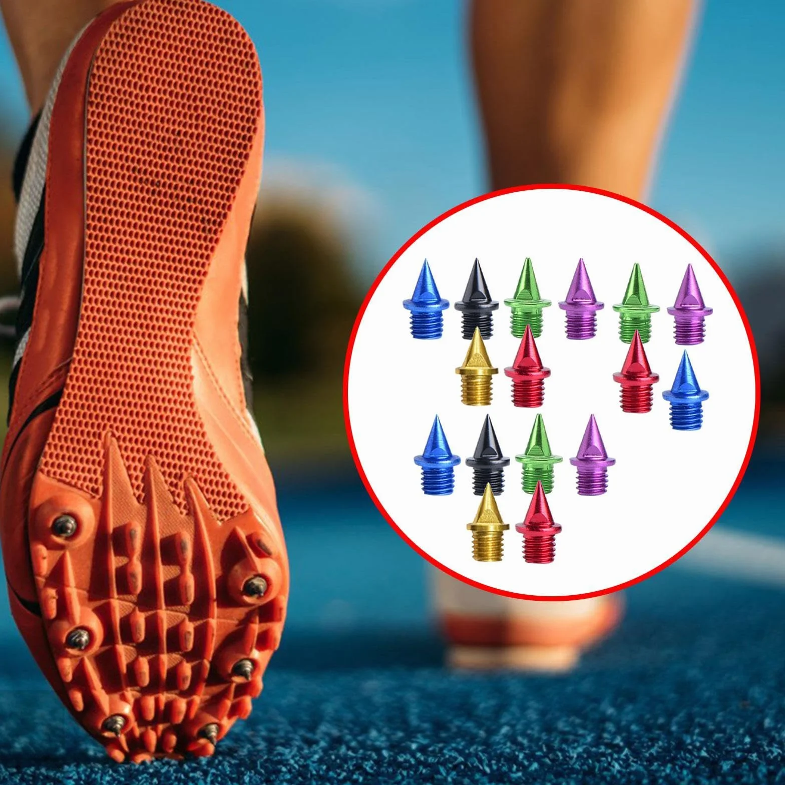 Oshhni 16 piezas clavos pista zapatillas atletismo acero ligero