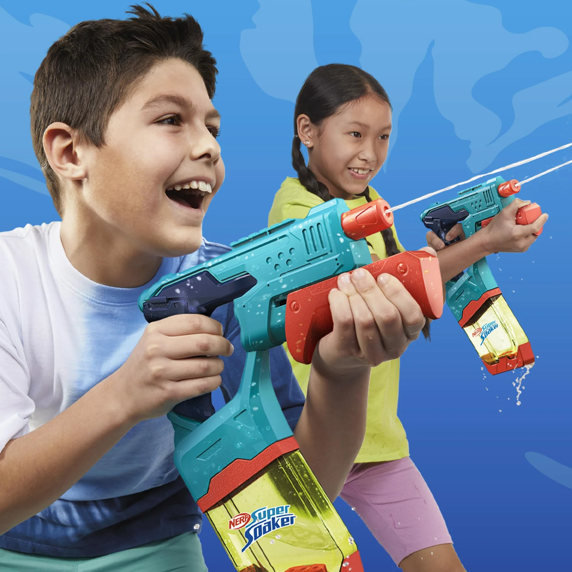 Hasbro Nerf Super Soaker Dunk-Fill 2-Pack, Set de Lanzadores de Agua, Llenado Instantáneo, Juguetes para Niños y Niñas de 6 Años o Más, Diversión en Familia