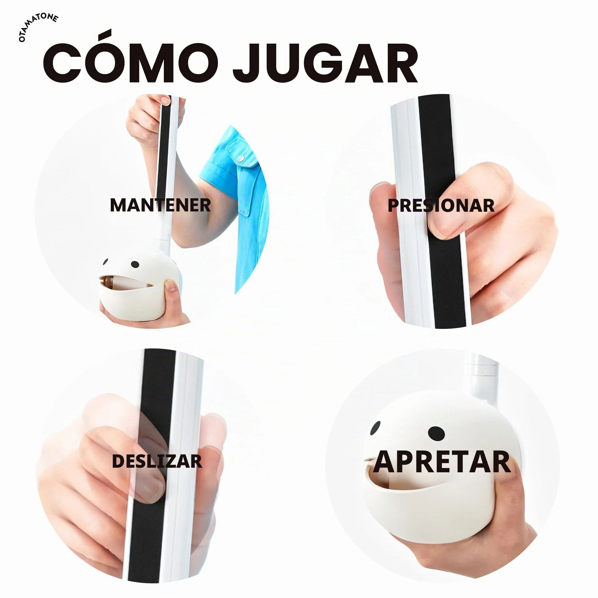 Otamatone Deluxe [Manual Inglés] - Instrumento Musical Electrónico Japonés, Sintetizador Portátil de Cube/Maywa Denki de Japón, Blanco