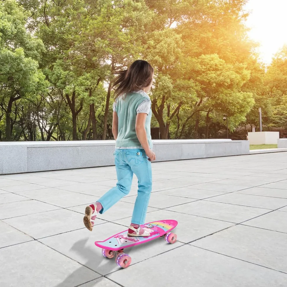 Skate Completo Monopatín Principiantes Estrellado Ruedas PU - Skateboard Niño, Monopatín Niños Patinete Rodamientos Penny Board Adulto Adolescente Joven