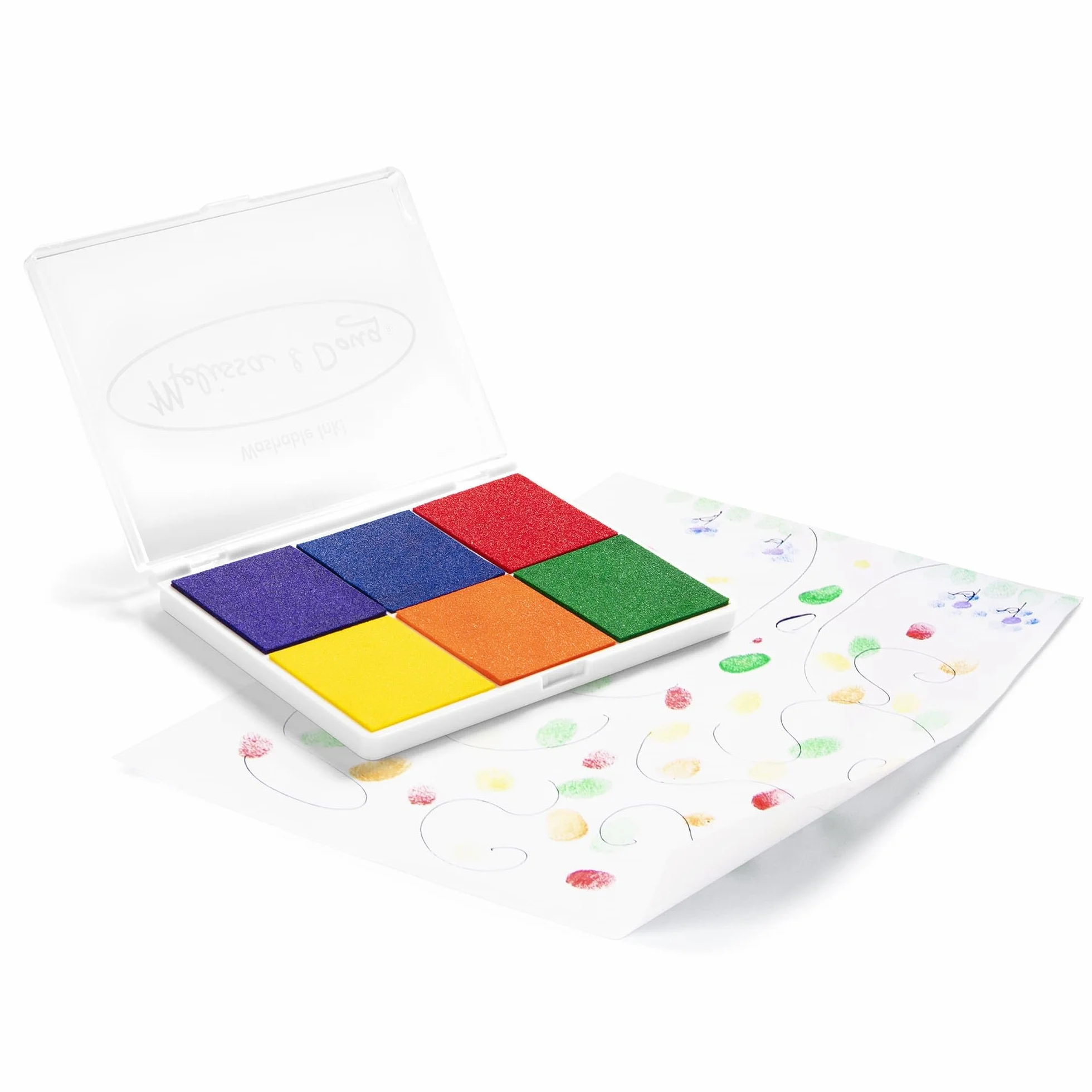 Melissa & Doug Almohadilla de tinta para estampar, Tinta lavable multicolor para sellos, Juguete creativo, Actividades creativas, Juego creativo para niños y niñas de 3 4 5 6 7 años