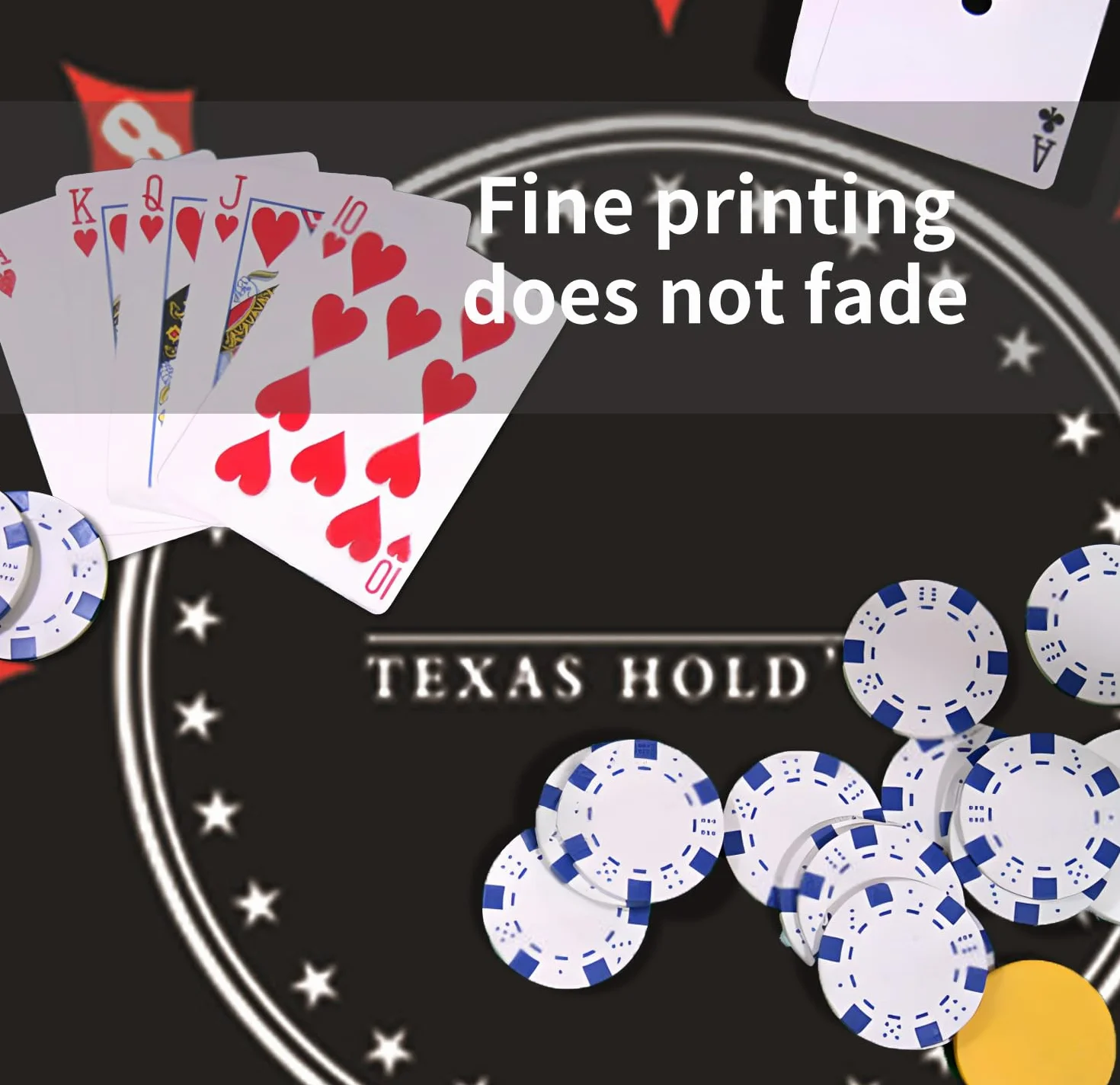 Texas Holdem Alfombra de póquer 60/80/100/120/140 cm, Redonda, portátil, Alfombra de póquer, diseño Decorativo para 8 Jugadores, diseño de Juego