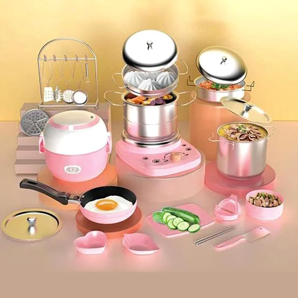 Juego de cocina para niños, 22 piezas, accesorios de juguete de acero de grado alimenticio, juego real para niños