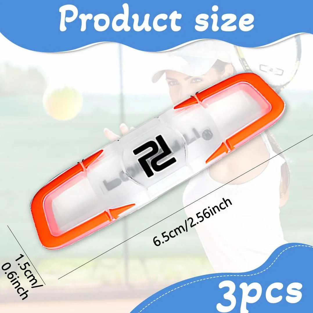 Amortiguadores de Vibración de Raqueta de Bádminton y Tenis de Silicona Suave 3 Piezas