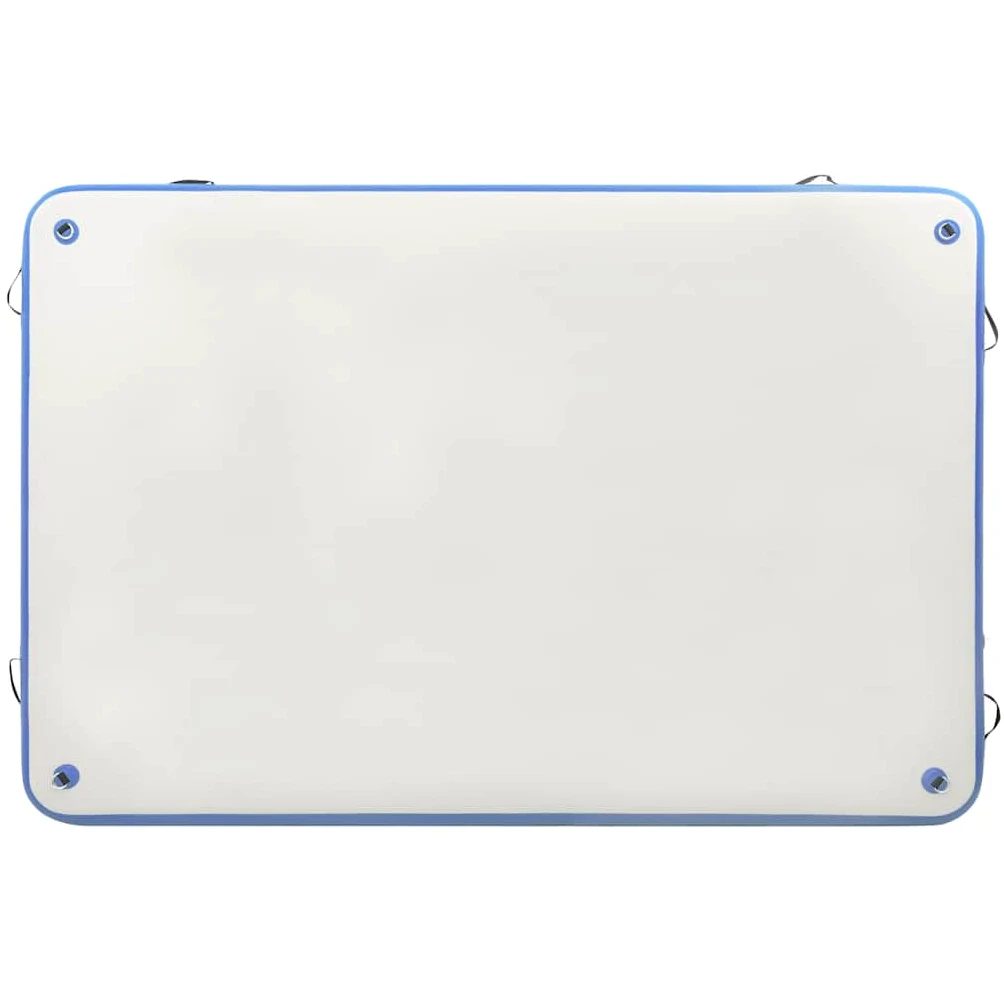 Flotador hinchable azul blanco 300 x 150 x plataforma de piscina ligera y duradera para actividades acuáticas, camping, exteriores, fiestas en el mar, tomar el sol, PVC resistente, incluye