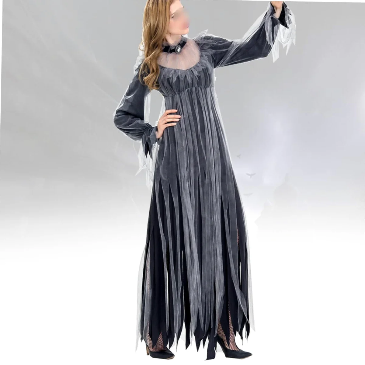 2 Piezas traje para cosplay vestido cosplay vestidos de gala vampiro Ideal para disfraces de Halloween traje de para el rendimiento vestido de disfraz de bruja para adultos