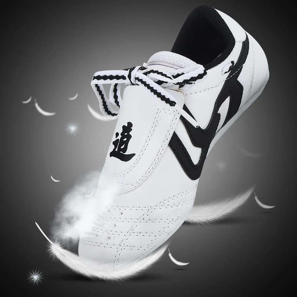 Zapatillas de Taekwondo Antideslizantes Artes Marciales Adultos Niños Talla 28-45 Blanco