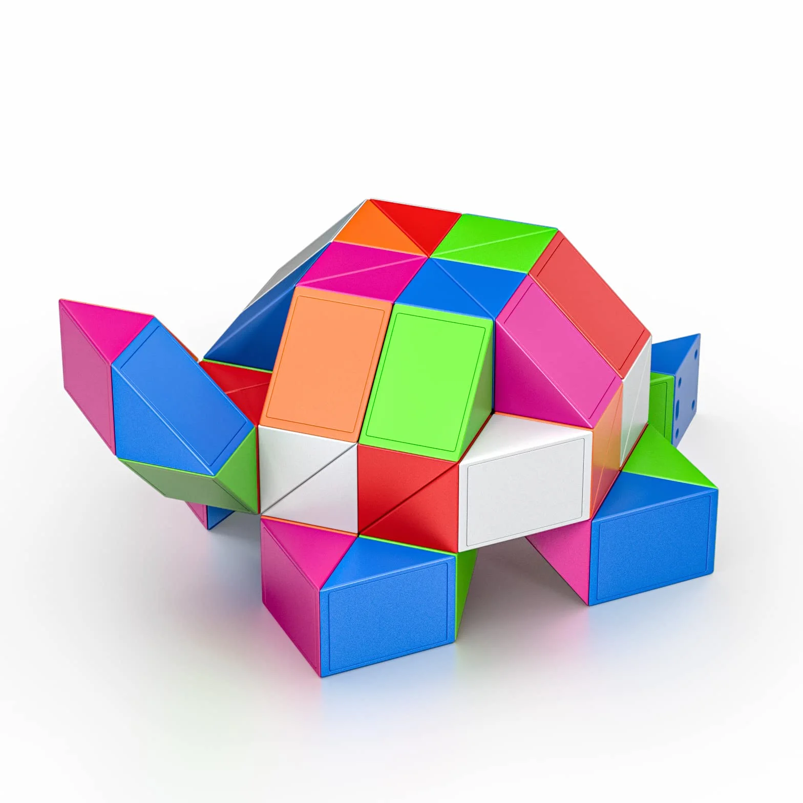 ROXENDA Magic Snake Cube 60 Segmentos Puzzle Games IQ Toy para Niños y Adultos