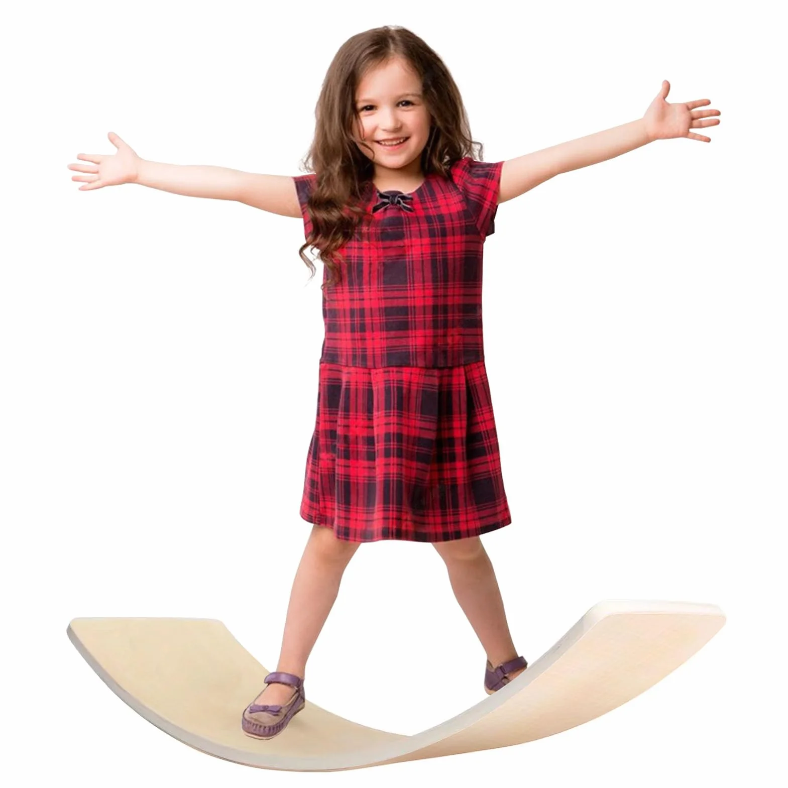 Tabla de Equilibrio Niños Balance Board Curva de Madera para Niño Equilibrio Niños Tabla de Balance Tabla Wobbel Madera Max.200 kg