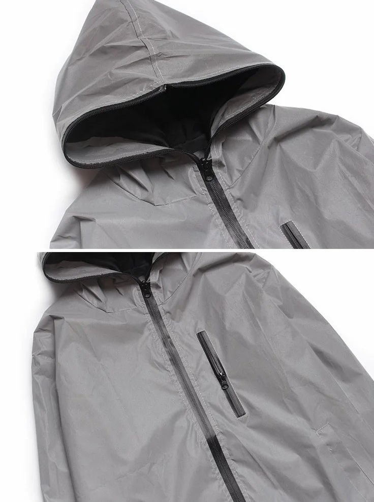 NewL Chaqueta Reflectante de Ciclismo para Hombres con Capucha