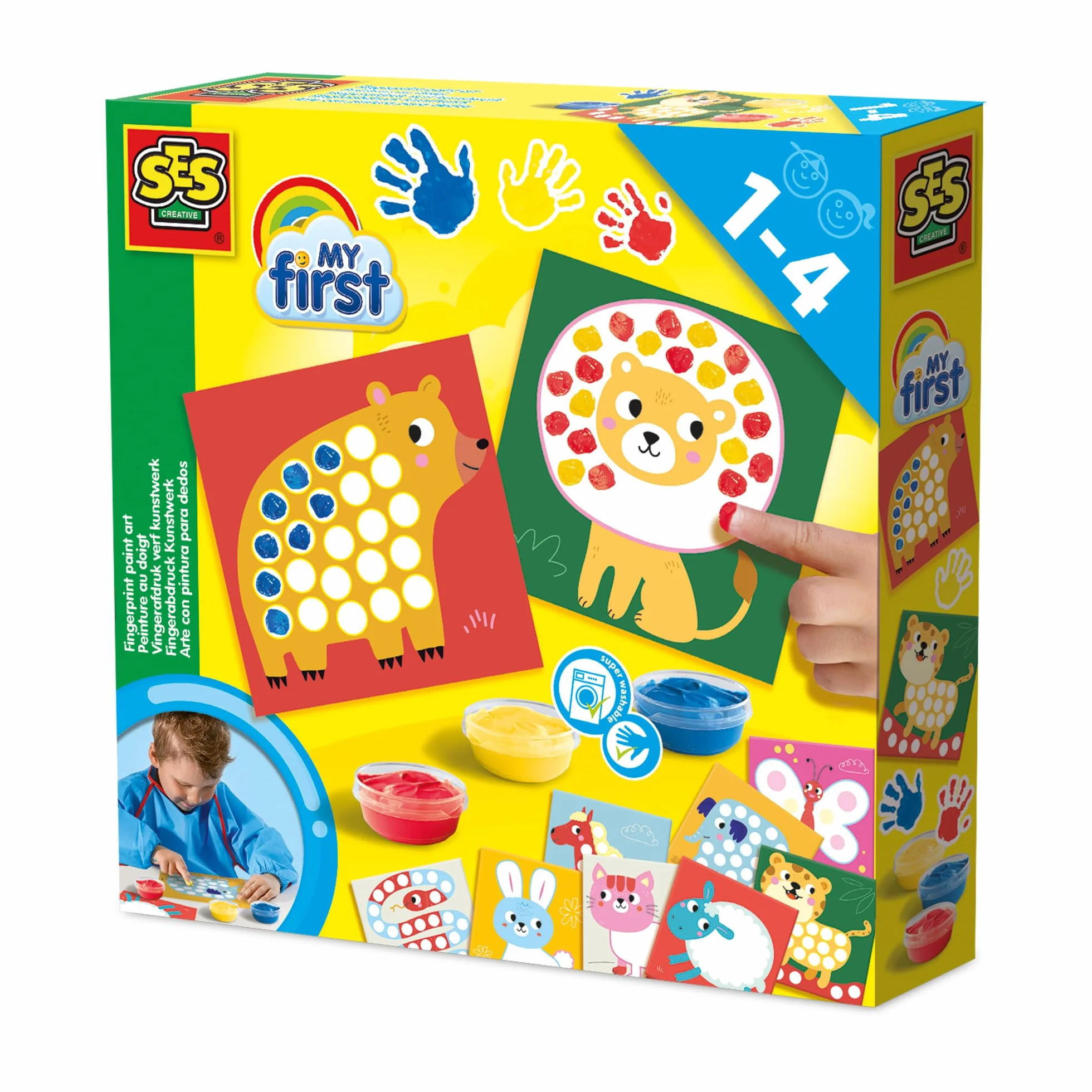 SES Creative – MY FIRST - Set de Arte con Pintura de Dedos | Manualidades Creativas y Educativas para Niños (S14481)