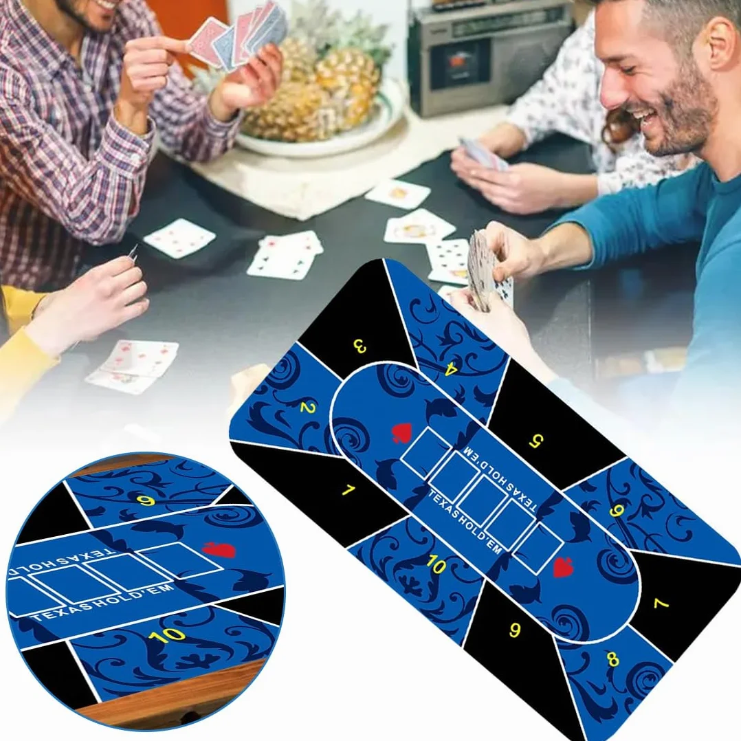 Tapete De Póquer Plegable 120 X 60 Cm, Tapete Para Juegos De Cartas Con Bolsa De Transporte, Mantel De Mesa De Póquer Impermeable Para Juegos De Póquer, Sala De Póquer, Rectangular
