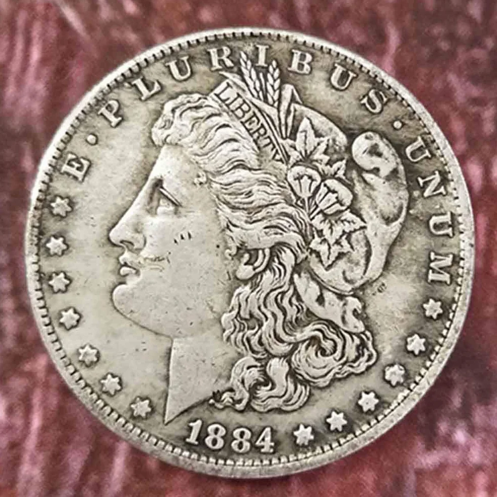 Best Morgan Silver Dollars-1884 Old Coin Collecting-Silver Dollar USA Old Original Pre Morgan Dollar GoodService