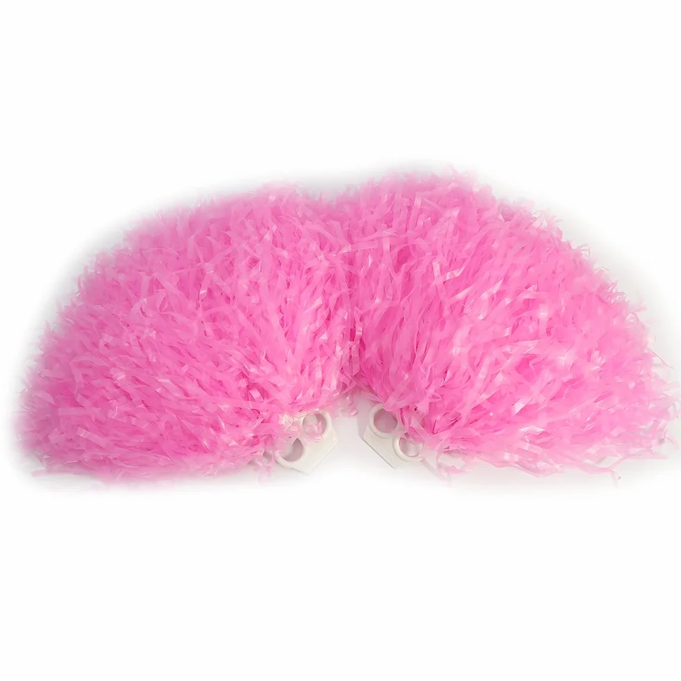 ANGGREK Pompones de Animadora Rosa 2 Piezas con Anilla 50g Cada Uno para Baile Deporte Escolar