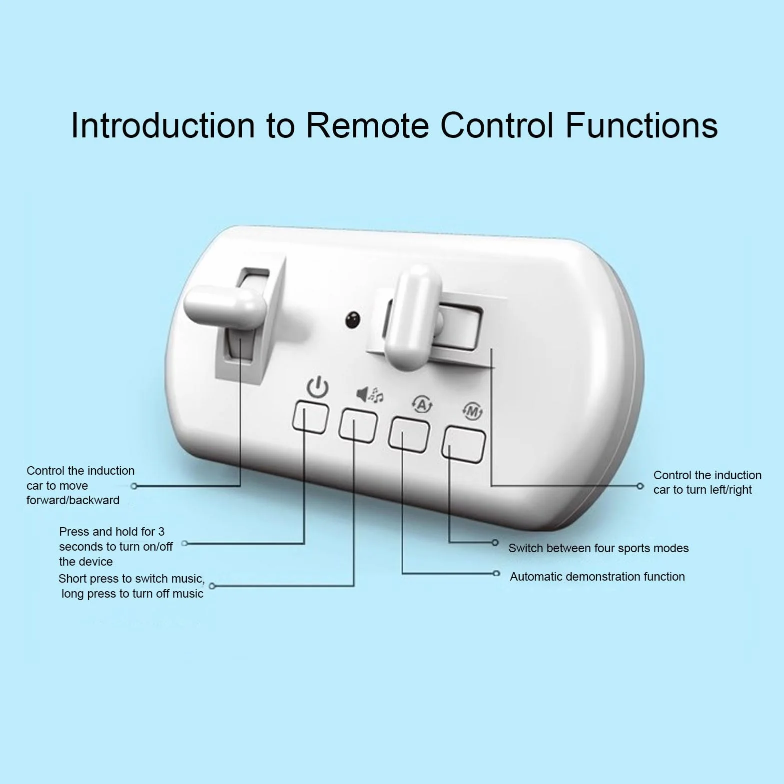 Magic Mini RC Bus, 2026 Gesto y Control Remoto Sensor Inteligente Coche, Seguimiento de Línea de Evitación Automática Vehículo RC de Escritorio con Luces de Expresión LED (Blue)