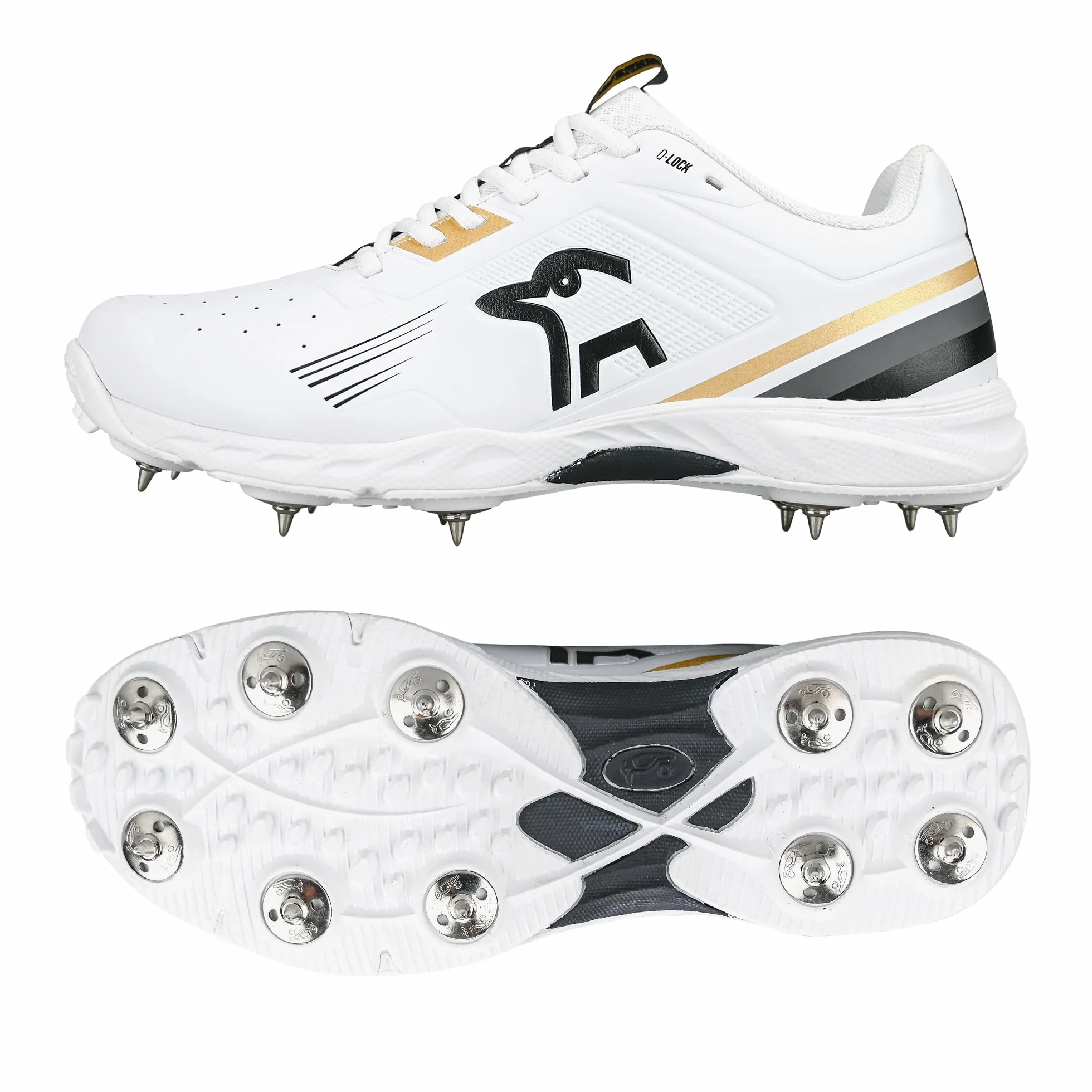 KOOKABURRA KC 3.0 Spike Cricket Shoe - Gold/Black