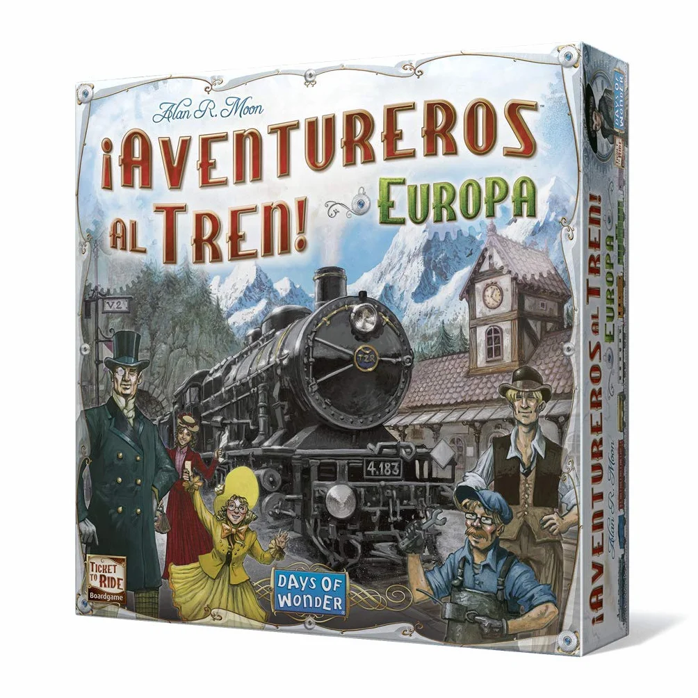 Asmodee ¡Aventureros al Tren! Europa Juego de Mesa, Embárcate en una Aventura ferroviaria por Toda Europa, A Partir de 8 Años, De 2 a 5 Jugadores, De 30 a 60 Minutos por Partida, Español