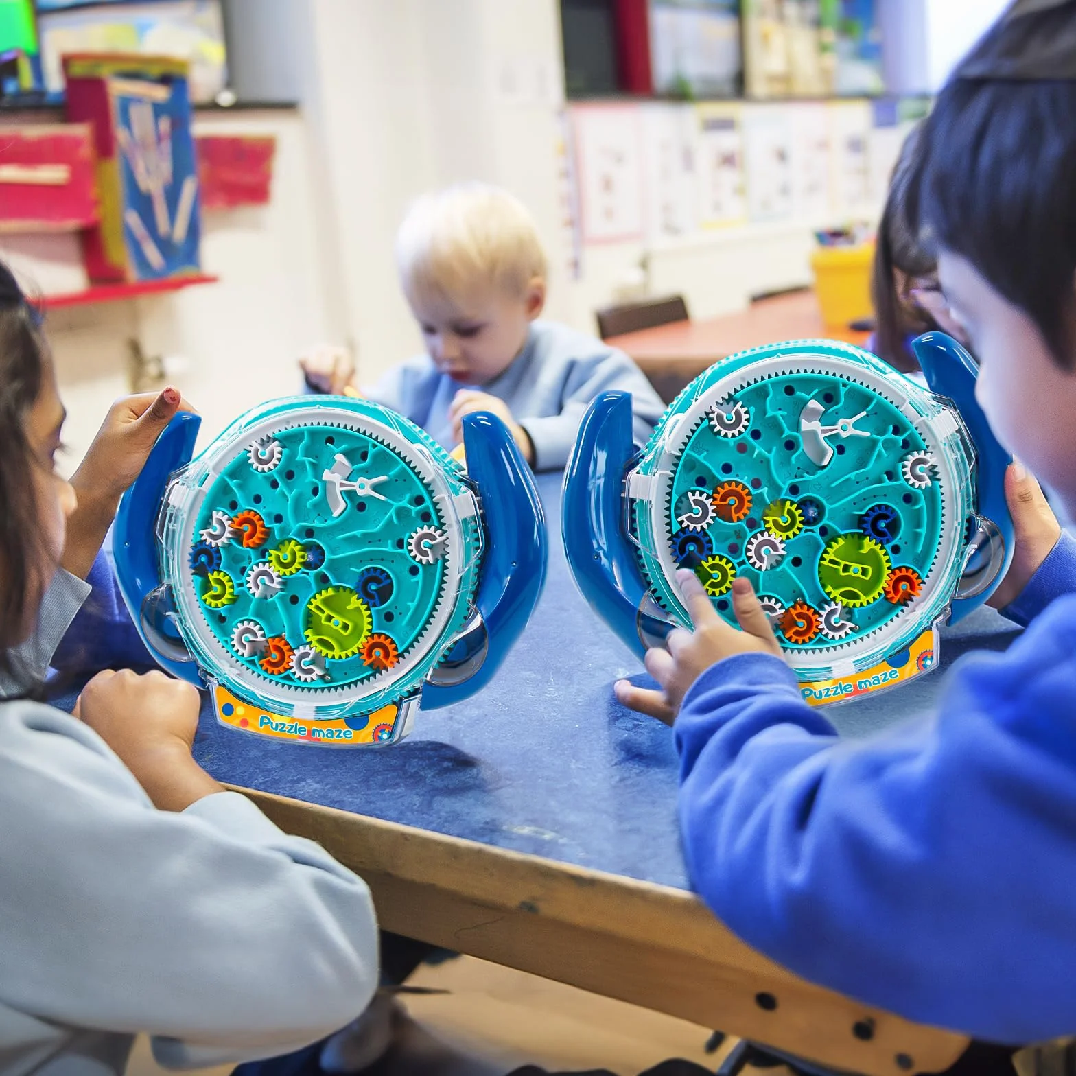 Juegos de rompecabezas de laberinto para niños de 4 a 8 años, juguete de laberinto de nave espacial genial con dos bolas de acero, juegos de desafíos