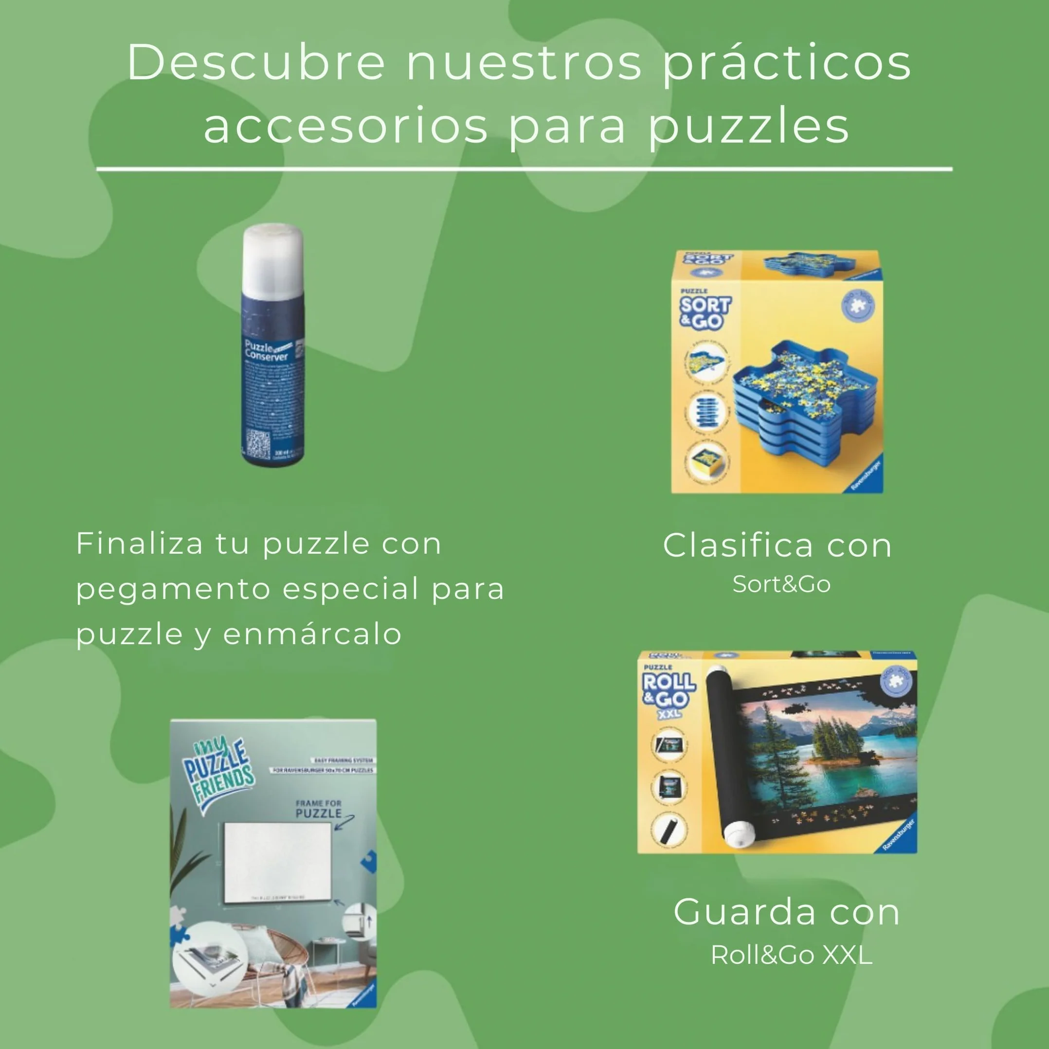 Ravensburger Tapete Puzzle Roll Your Puzzle Board 300 a 1500 Piezas Tubo Plástico Resistente