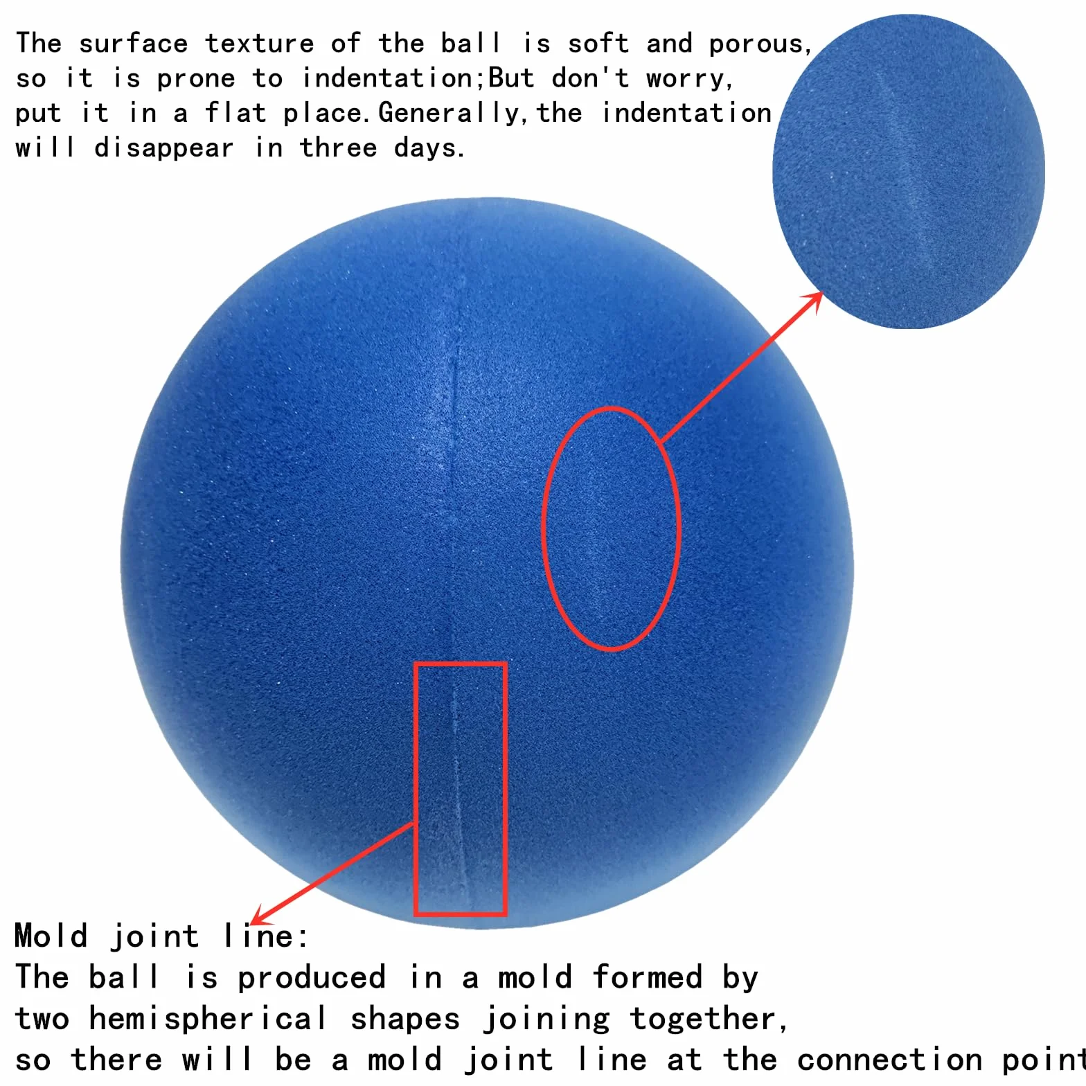 Pelota de Espuma Suave y Silenciosa de 18 cm - Bola de Esponja para Actividades de Interior, Kickball, Dodgeball y Juegos (Azul)