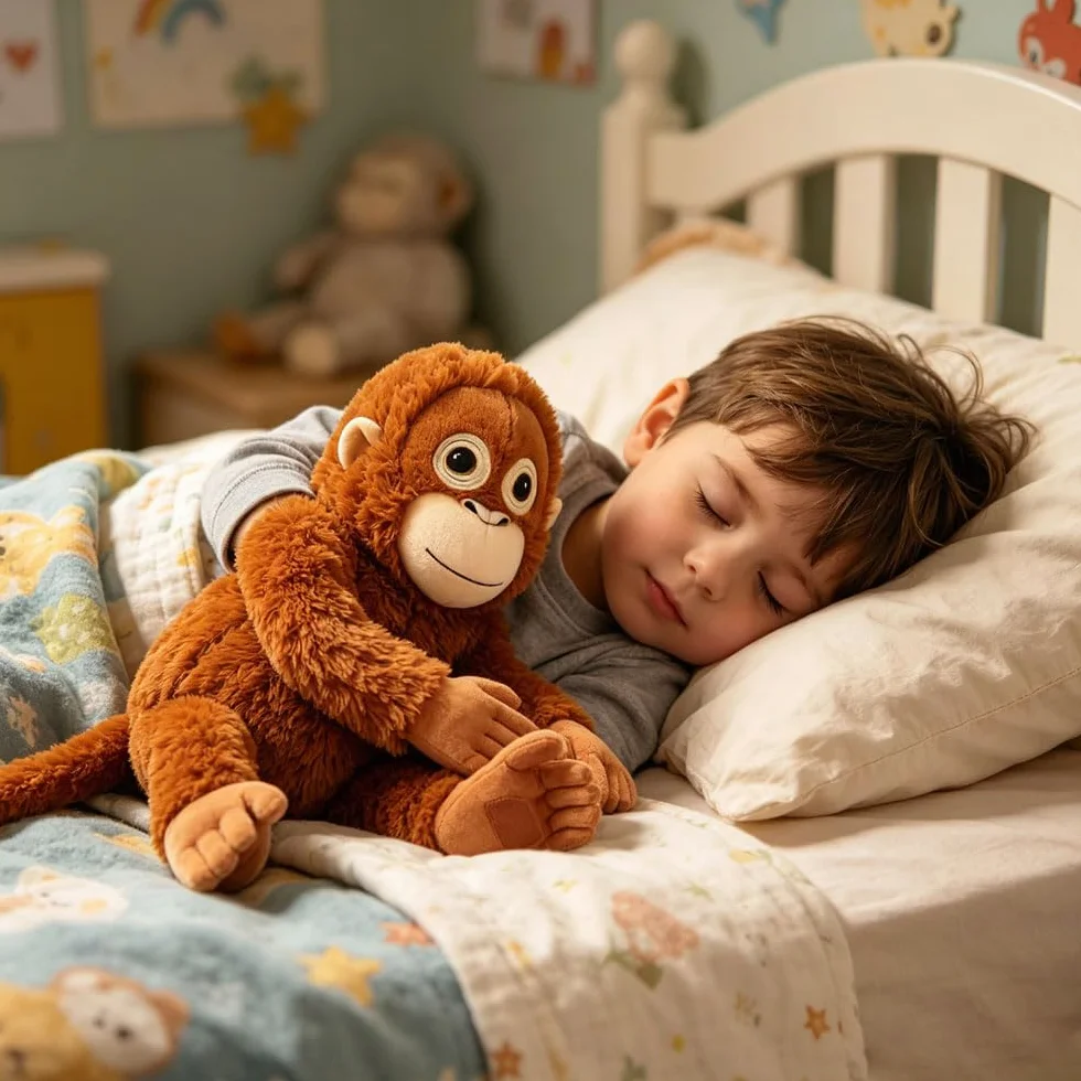 Punch Monkey Peluche, Peluche de orangután Grande de 66 cm, Manos MagnéTicas Mono de Peluche, Lavable y Seguro para niños,Peluche de Apoyo Emocional para Niños y Adultos