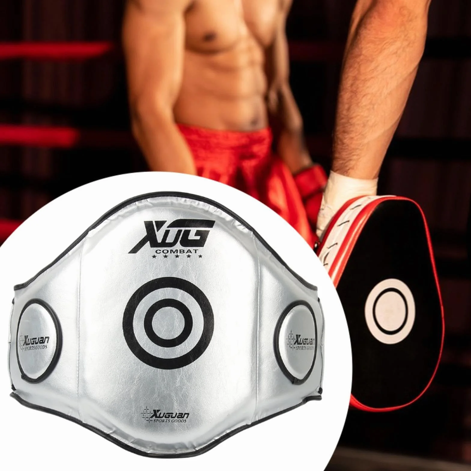 Protector del Cuerpo de Boxeo, Almohadilla de Protección del Vientre para Entrenamiento de Sanda MMA Kick Boxing