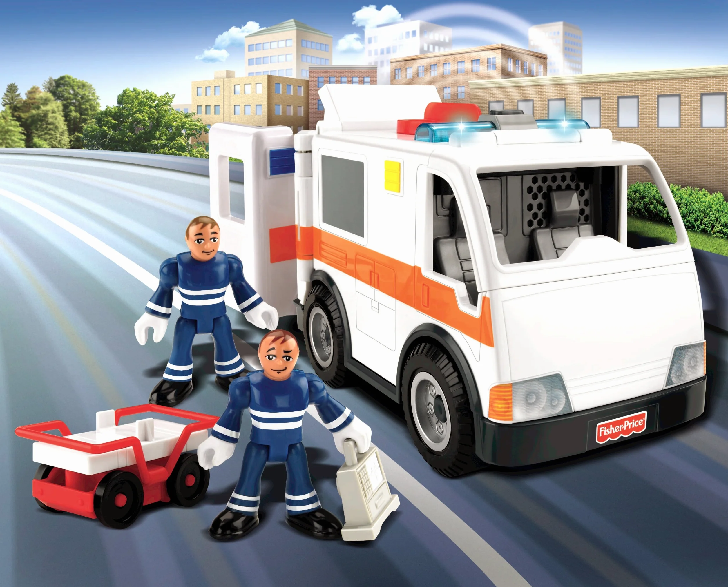 Fisher-Price Imaginext - Ambulancia de Rescate (Mattel W8524)