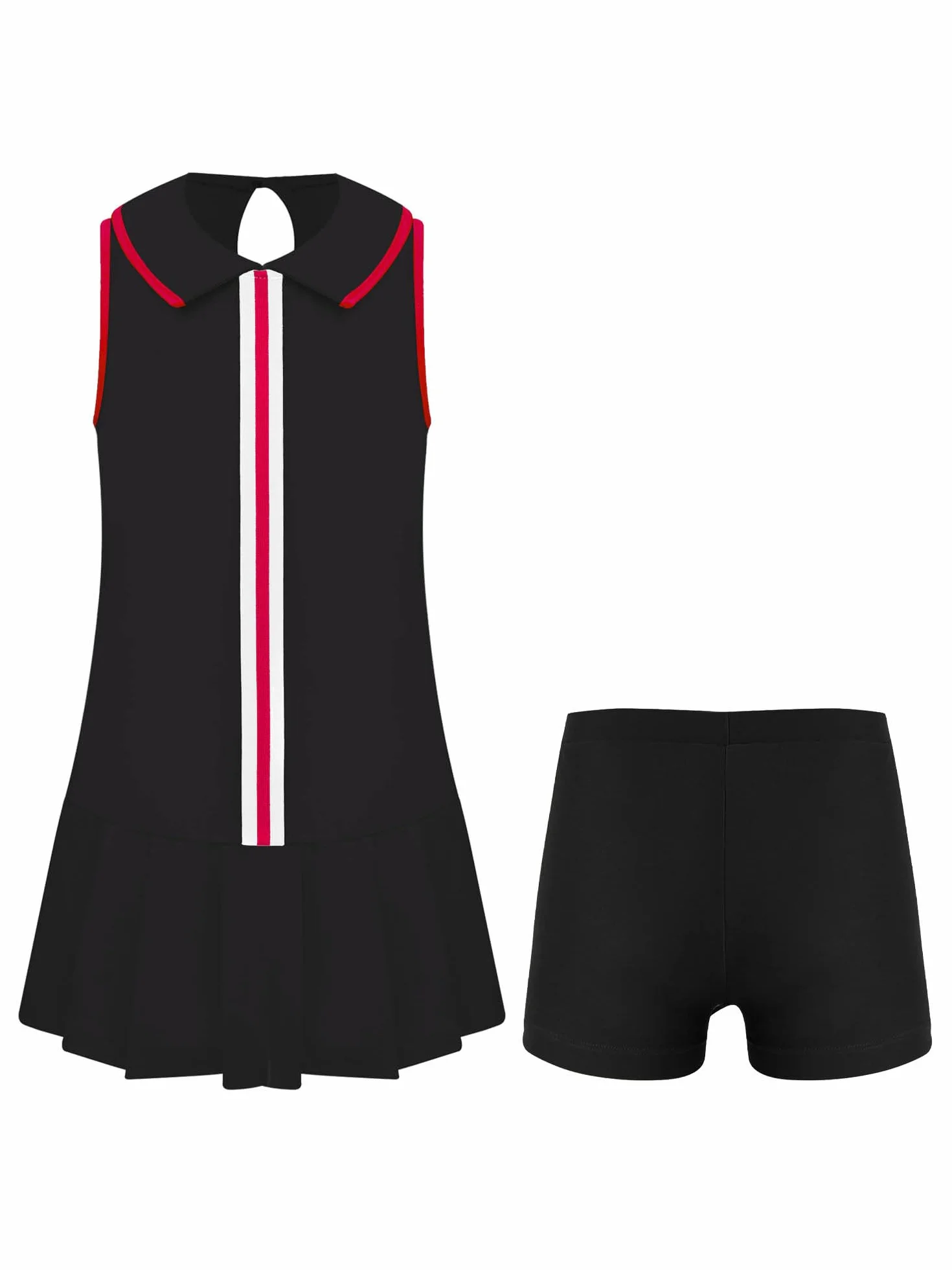 Vestido de tenis sin mangas para niña ropa deportiva de verano bádminton correr entrenamiento