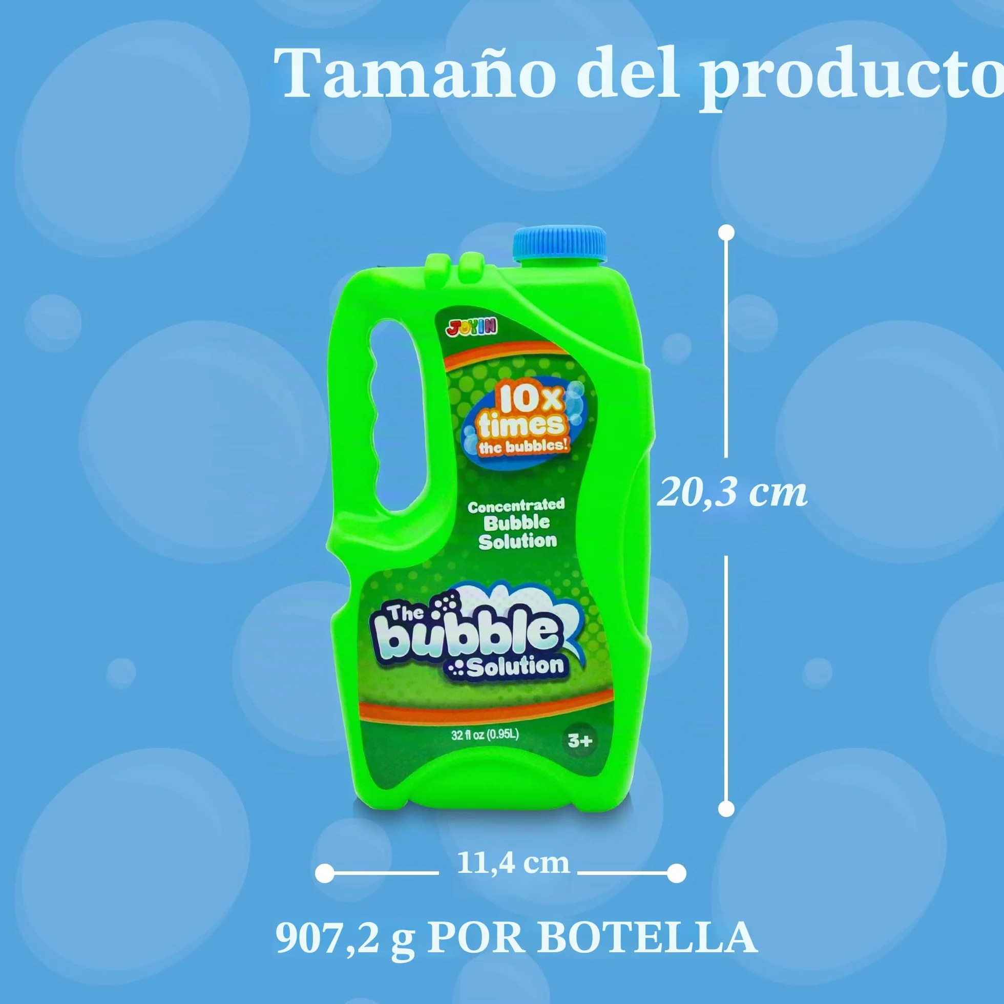 JOYIN 2 x 0,95 liquido pompas de jabón de(hasta 19 litros), solución para Burbujas Grandes, CONCENTRADA para máquina de Burbujas, Pistola, Varita mágica, Pascua, Verano para niños y niñas, Juguetes
