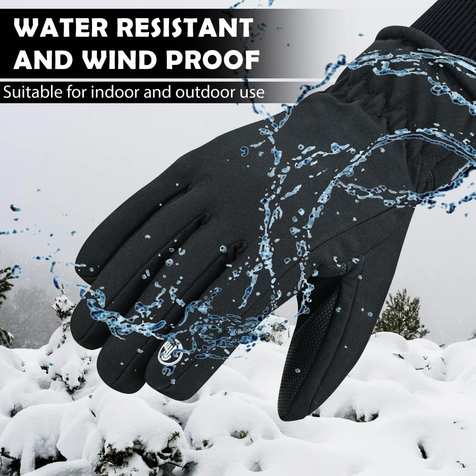 WESTWOOD FOX Guantes de Invierno Impermeables Táctiles Antideslizantes para Esquí