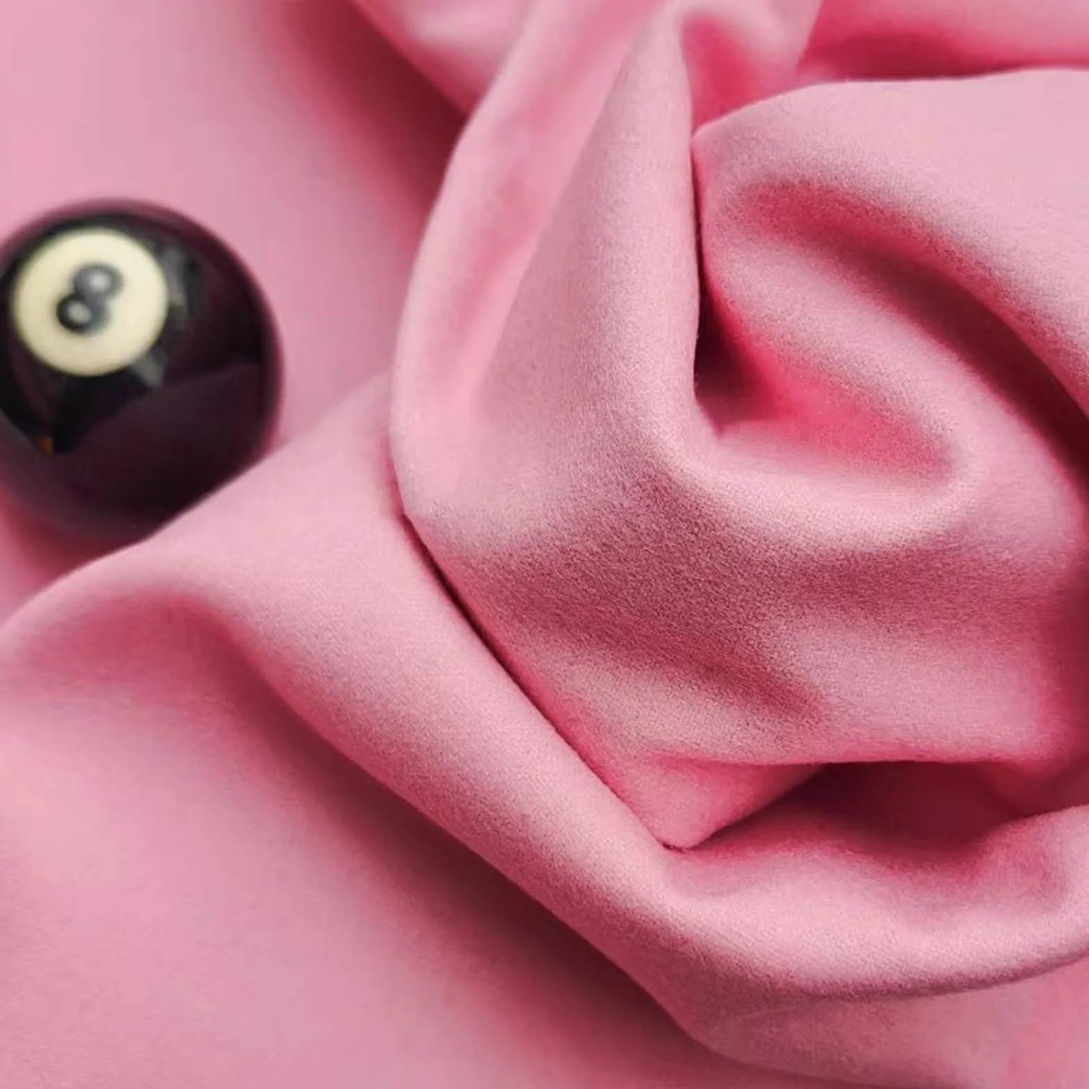 Fieltro para Mesa de Billar Americana de Nueve Bolas, Tela Precortada Rosa con 6 Tiras