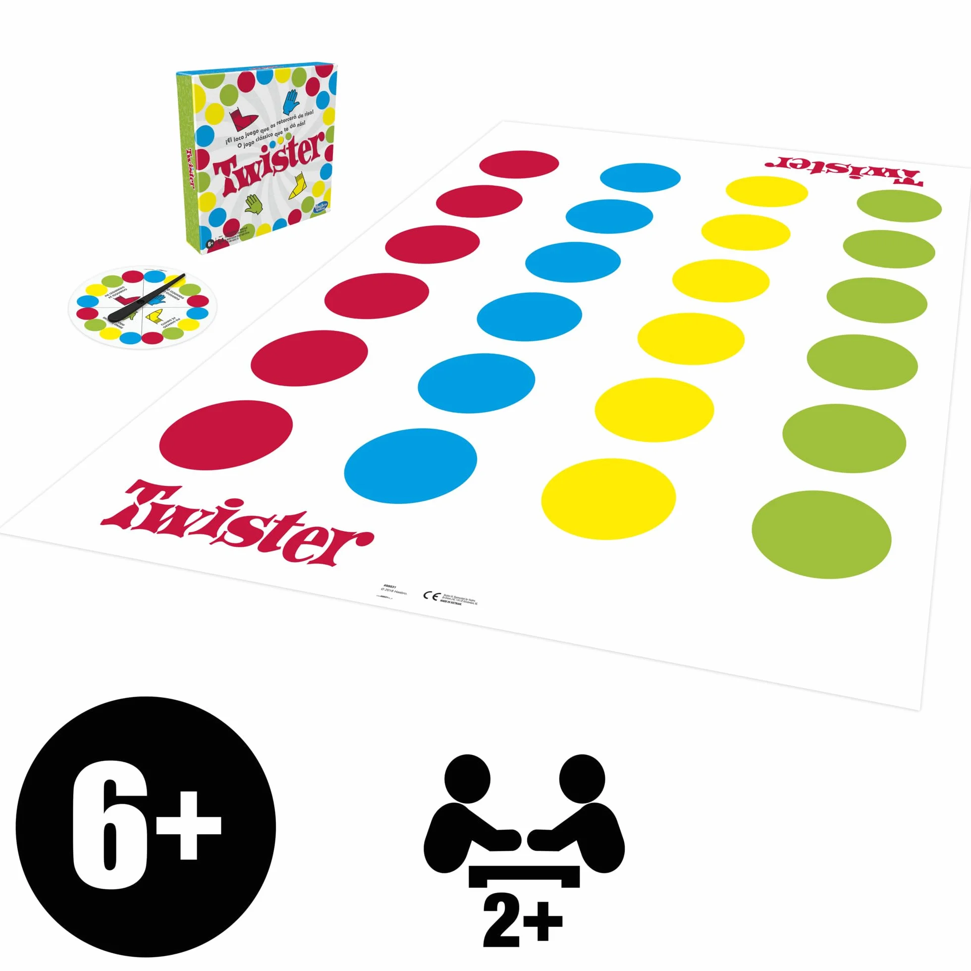 Hasbro Gaming Twister Juego de Habilidad para Fiestas y Familia Niños 6+ Años - Versión Español