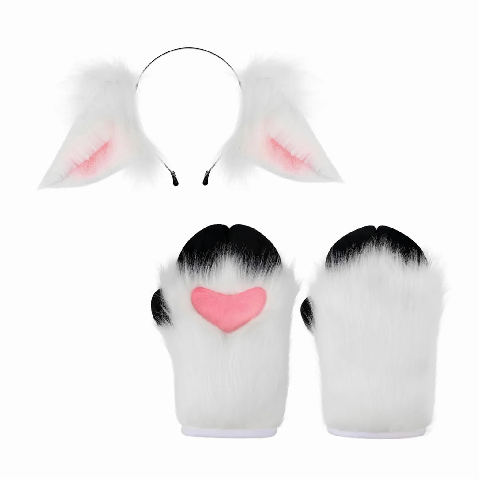 Disfraz de oveja, diadema de peluche, guante, disfraz de animal, accesorio para niñas, Halloween, Navidad, cosplay, convención, cosplay