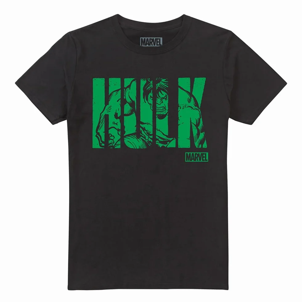 Marvel Hulk Text T-Shirt Hombre Pack de 1