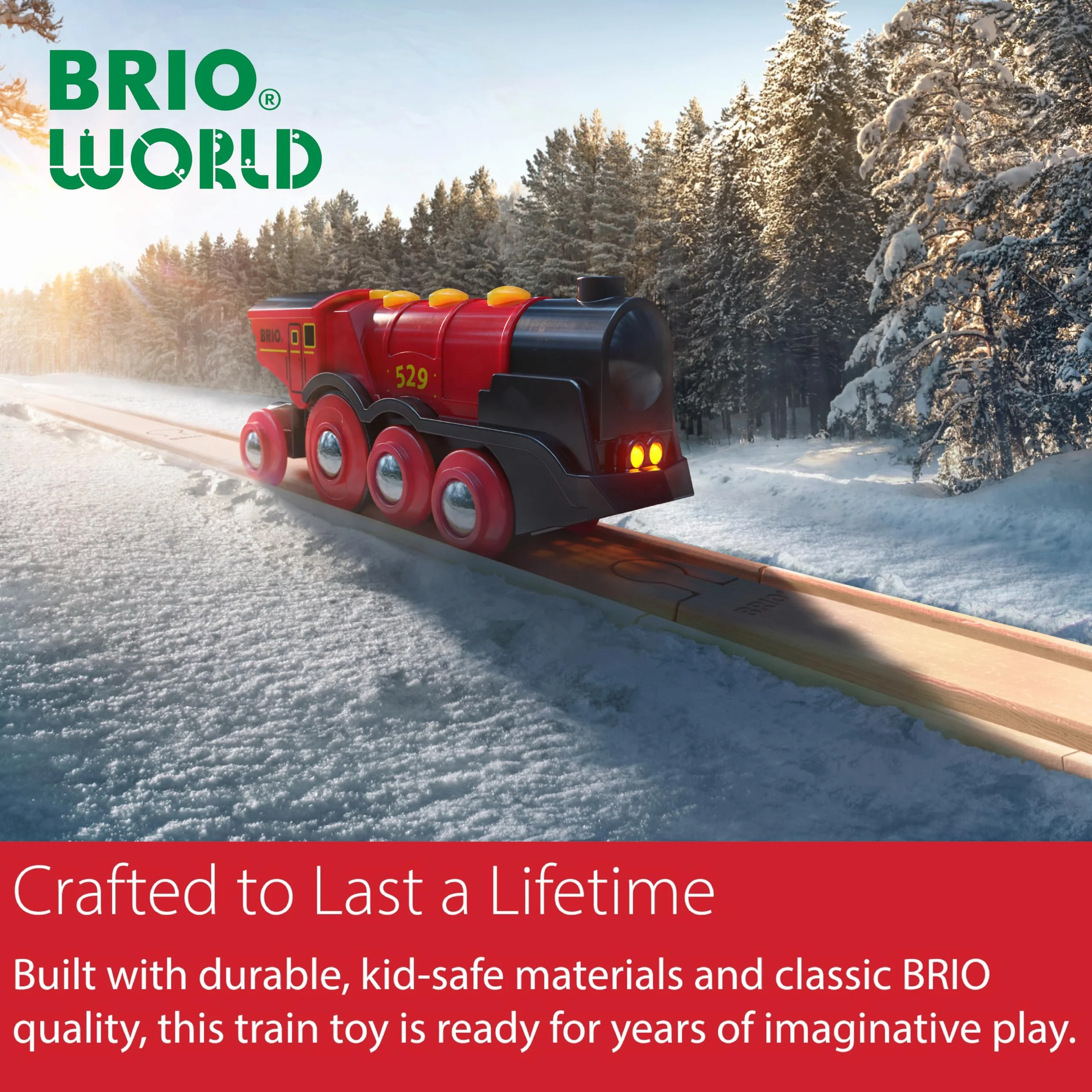 BRIO Set Gran Locomotora a Pilas con Luz y Sonido Tren Juguete Ferrocarriles Juguetes Niños 3 Años