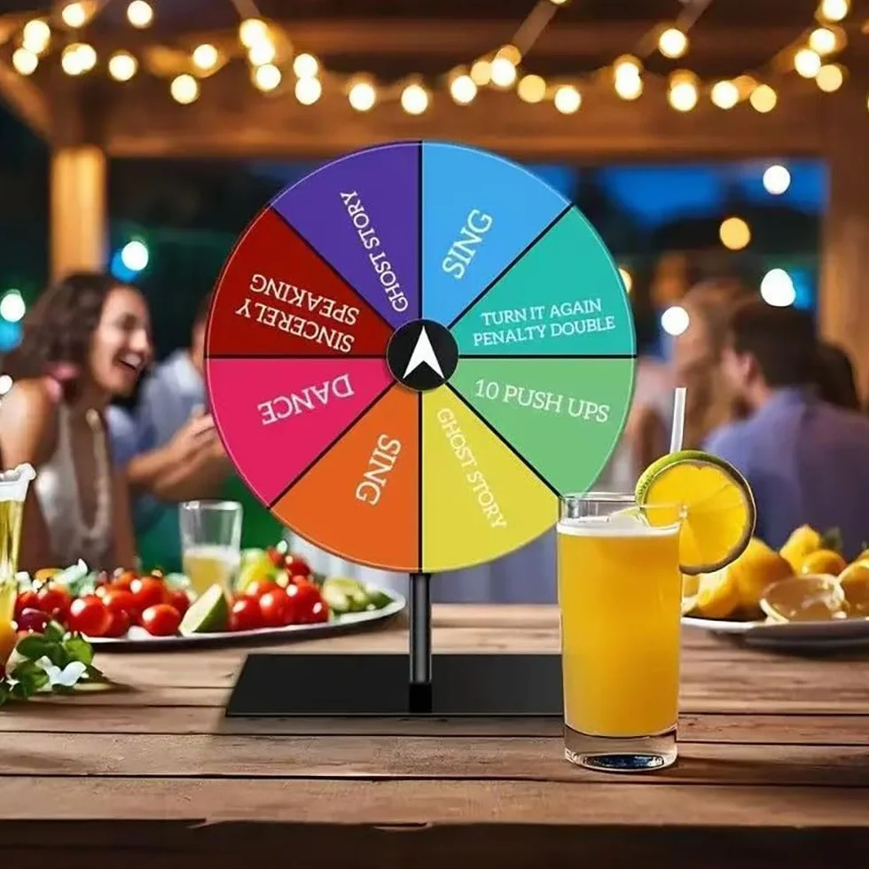 Rueda De La Fortuna Ranuras Rueda De Premio con Soporte Personalizables Ruleta De La Suerte para Carnavales, Juego, Actividades