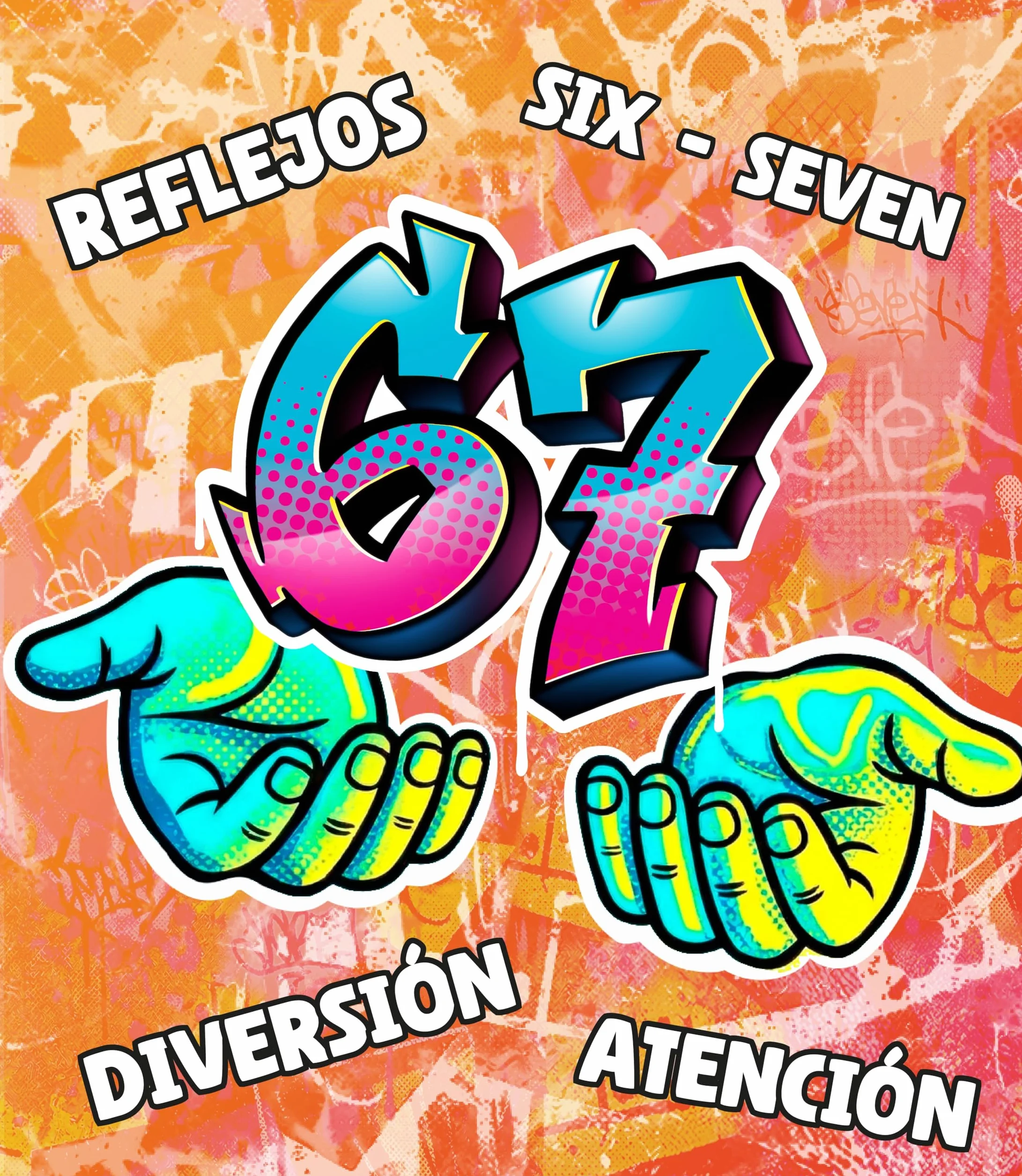 Juego de cartas rápido de reflejos 6-7 | Juego familiar infantil de velocidad y atención | 2-7 jugadores | Partidas de 6-7 minutos | ES-EN-FR-PT