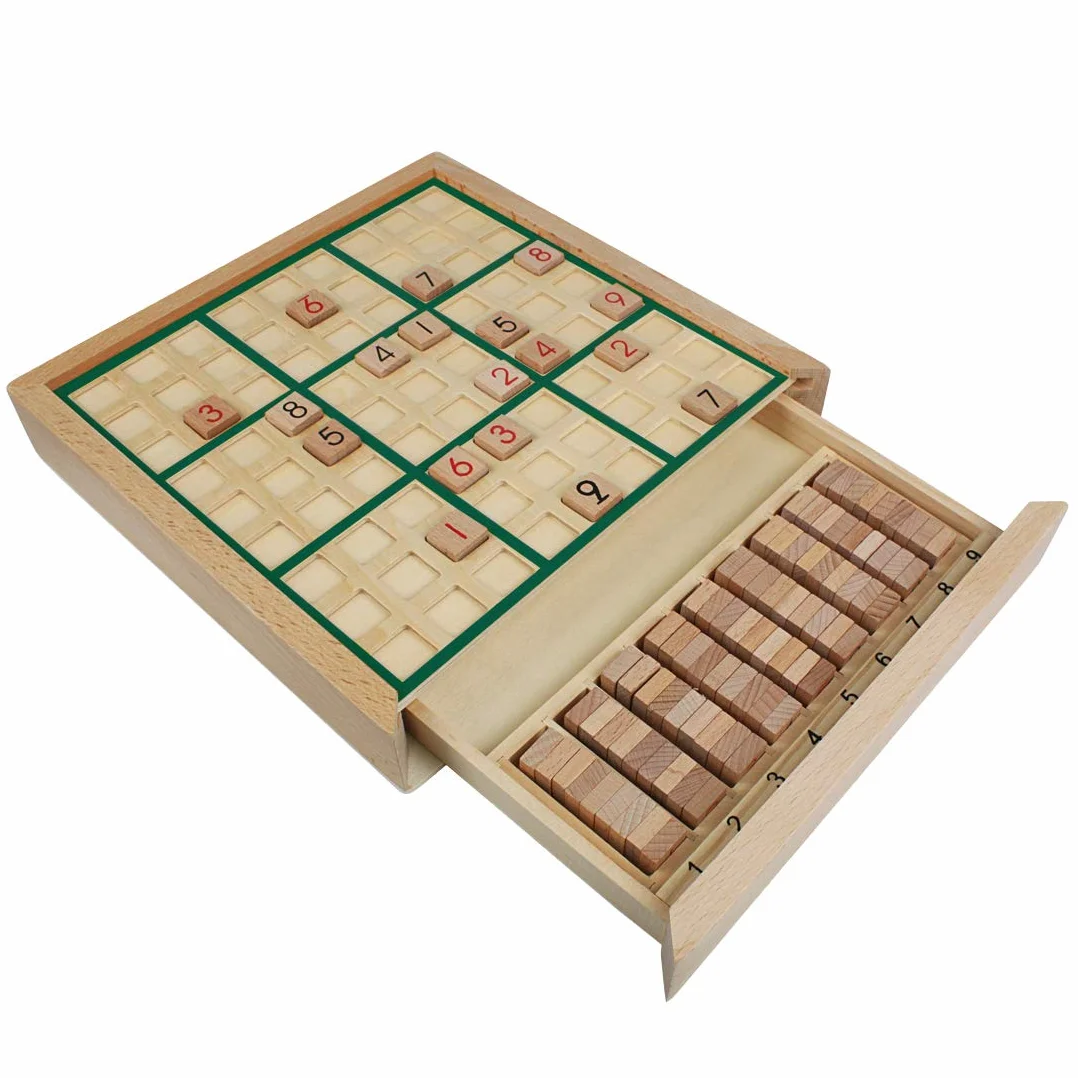 Andux Juego de Mesa de Madera Sudoku SD-02 Verde