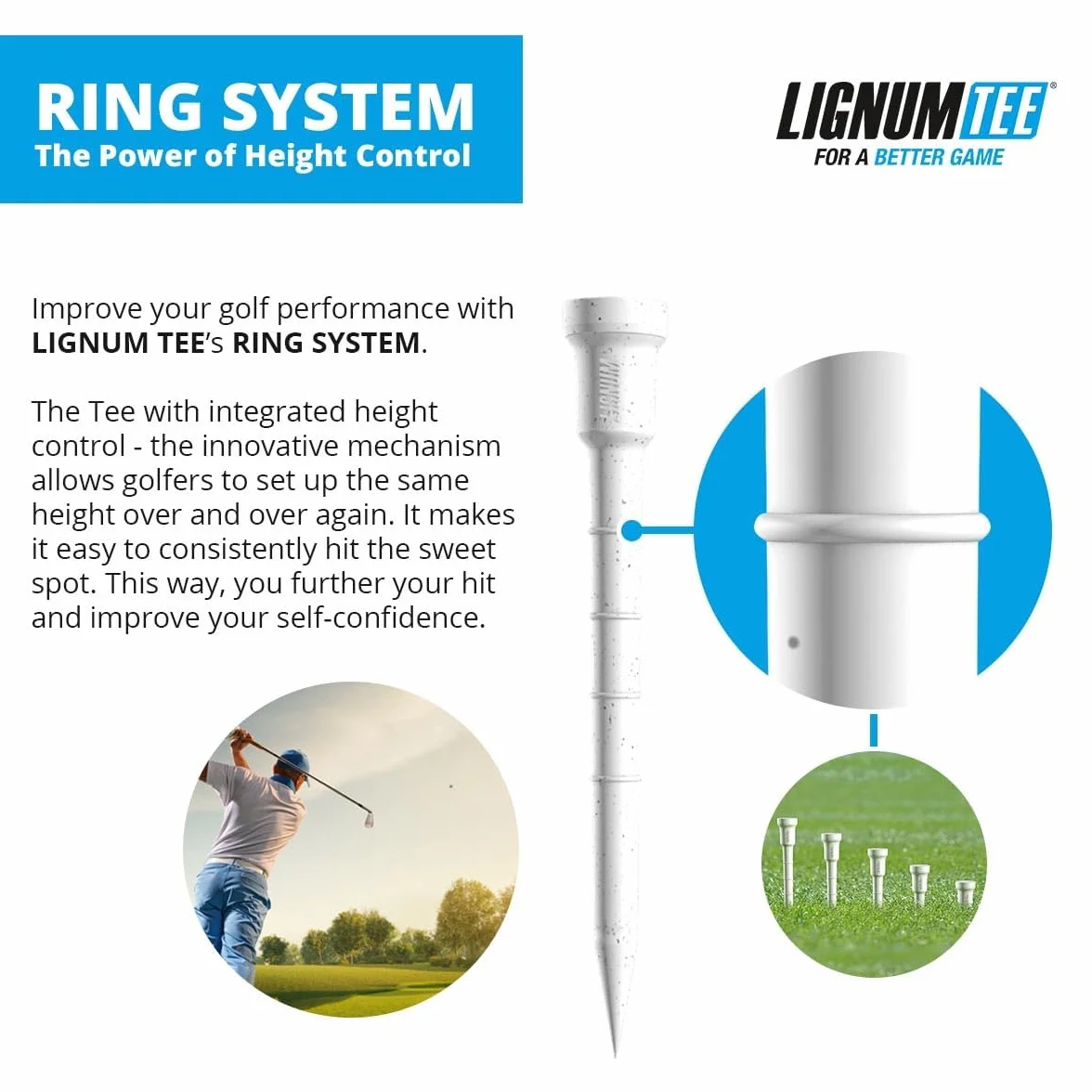 Pack de 12 Tees de Golf Lignum