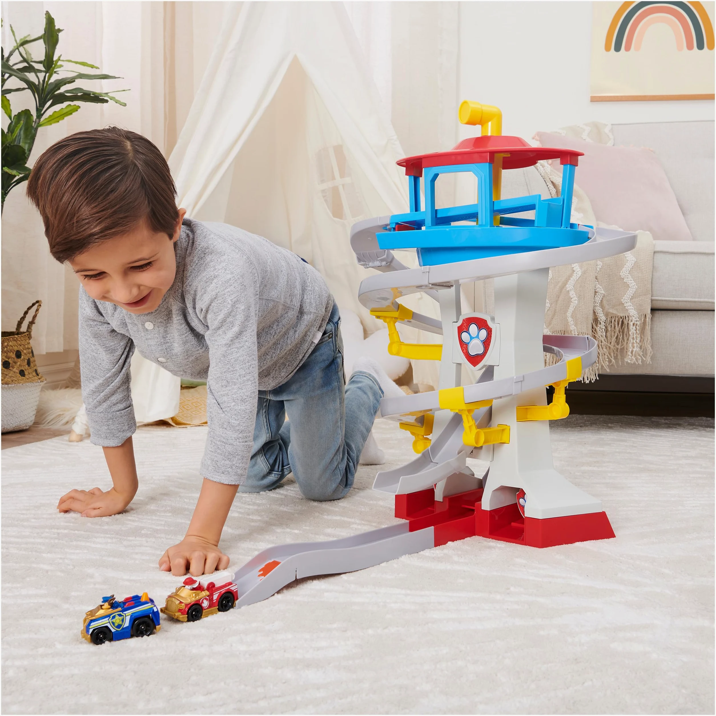 Paw Patrol True Metal Adventure Bay Rescue Way - Juego con 2 vehículos exclusivos, Escala 1:55